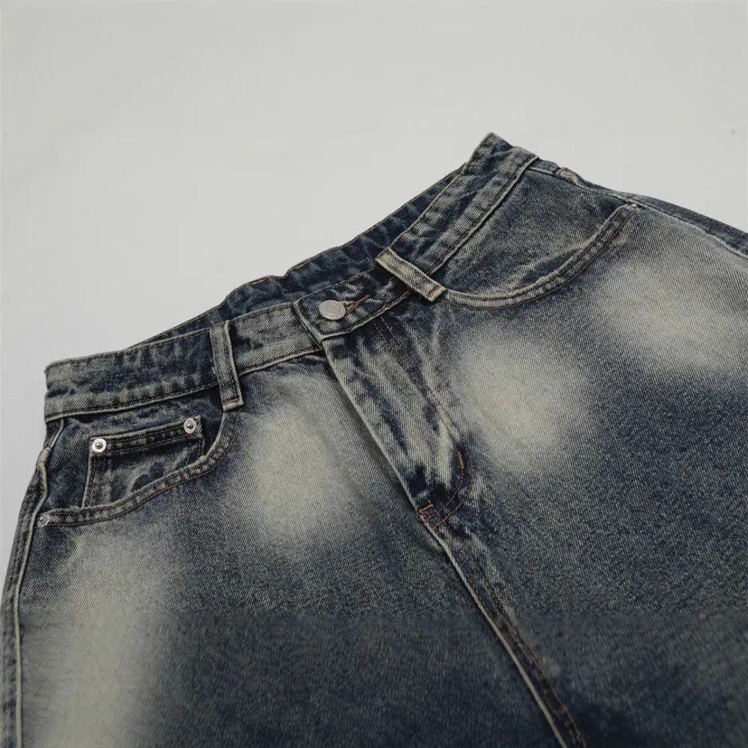 Japanese Brand Washed Denim Jorts Streetwear Size US 29 - 5 Thumbnail