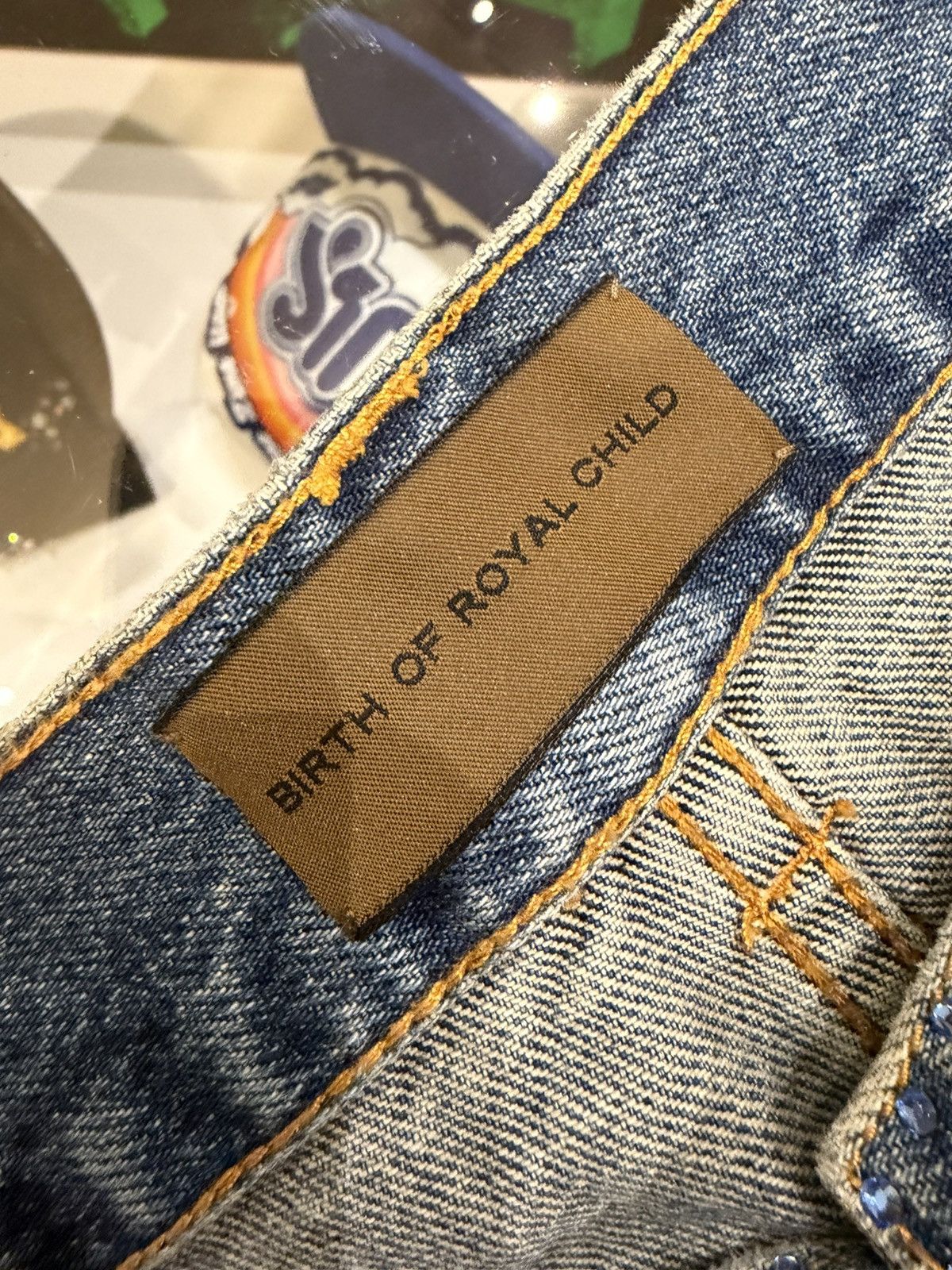 Birth of Royal Child Birth of Royal Child Blue Rhinestone Denim Jeans Size US 36 / EU 52 - 3 Thumbnail