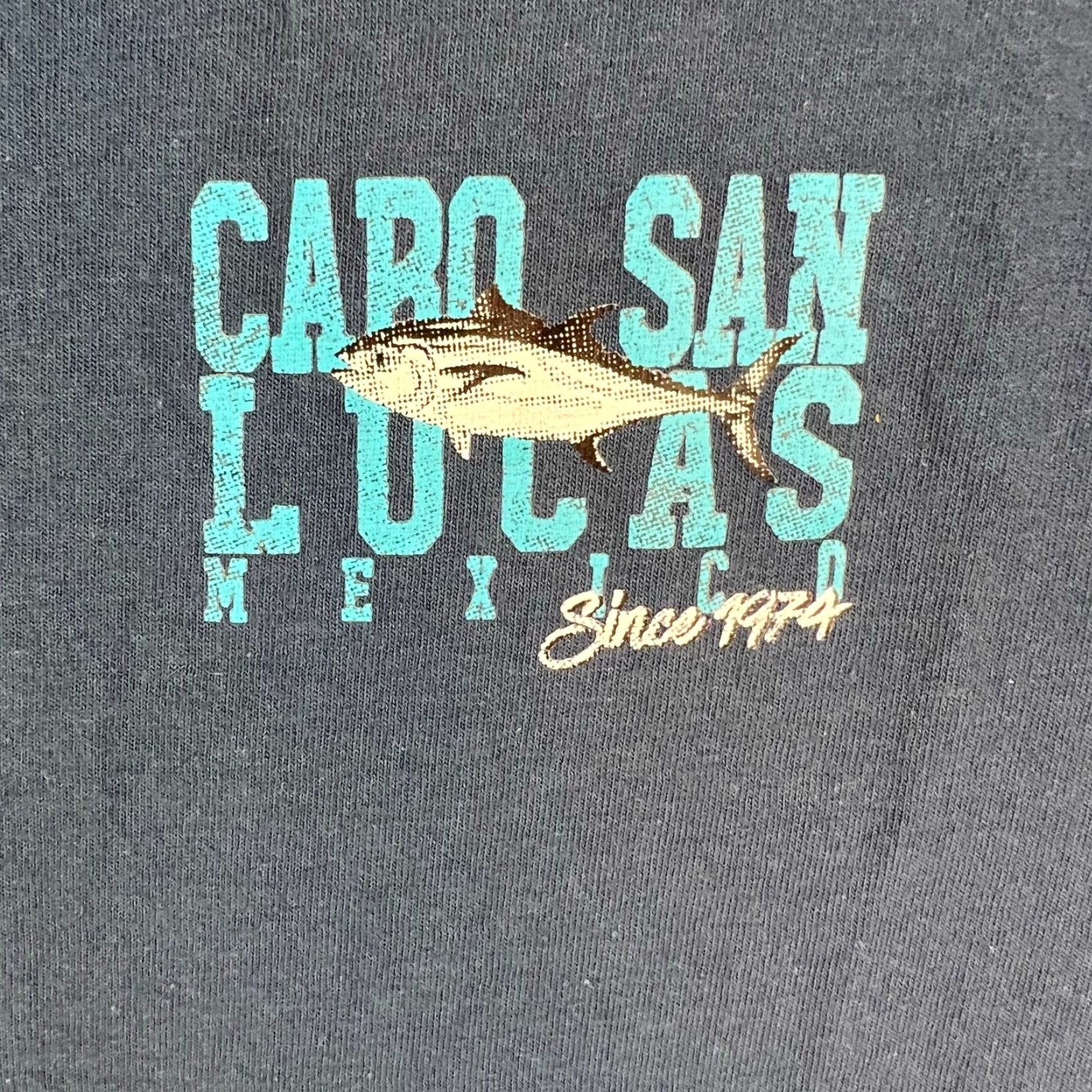 Vintage Cabo San Lucas Mexico T Shirt Adult Size L Blue Graphic Tee shirt Men Tropical 90s Concert Mens Size US L / EU 52-54 / 3 - 3 Thumbnail