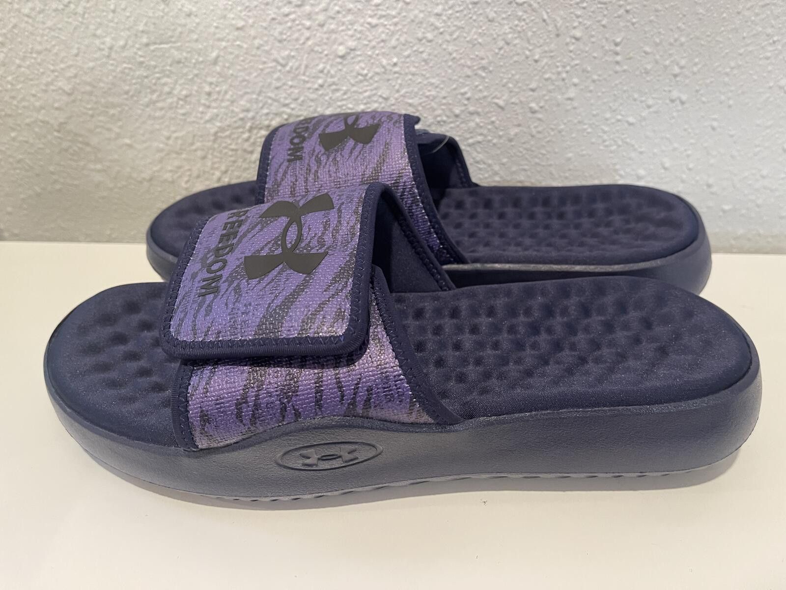 Under Armour Under Armour Ignite Pro 8 Freedom Purple Slide Sandals Size US 11 / EU 44 - 2 Thumbnail