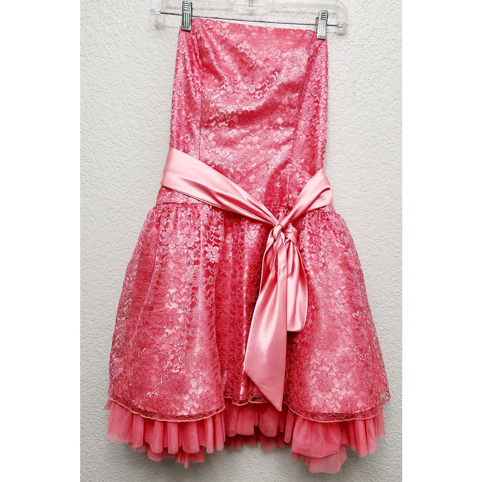 Other Jessica McClintock Orange Floral Lace Overlay Mini Dress 8 Size M / US 6-8 / IT 42-44 - 1 Thumbnail