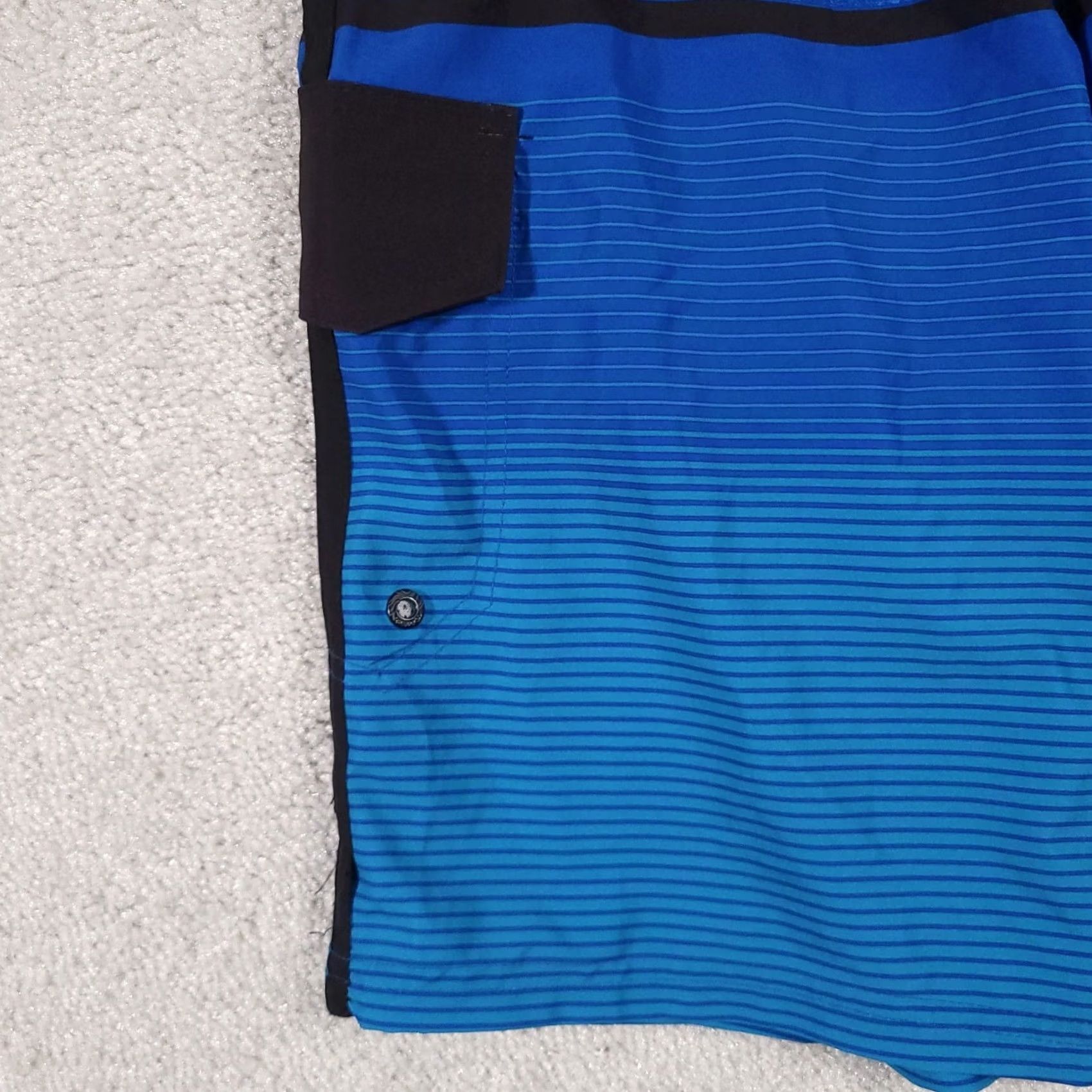Vintage OP Flex 4-Way Stretch Board Shorts Swim Trunks Mens Size 28 Blue Stripe Size US 28 / EU 44 - 4 Thumbnail