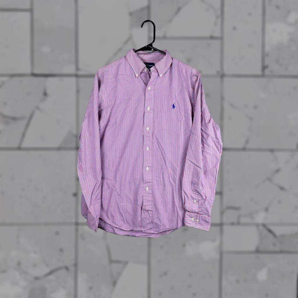 Ralph Lauren Ralph Lauren Shirt Mens Medium Pink Stripe Long Sleeve Button Down Pony Logo Size US M / EU 48-50 / 2 - 1 Thumbnail