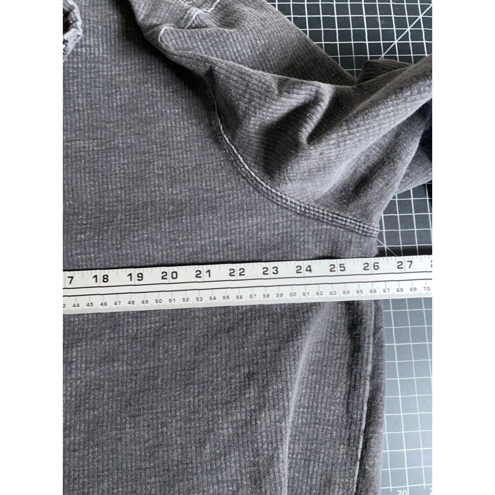 Carbon2Cobalt Carbon 2 Cobalt 1/4 Zip Sweater Men's XL Tall Dark Gray Garment Dyed Waffle Knit Size US XL / EU 56 / 4 - 5 Thumbnail