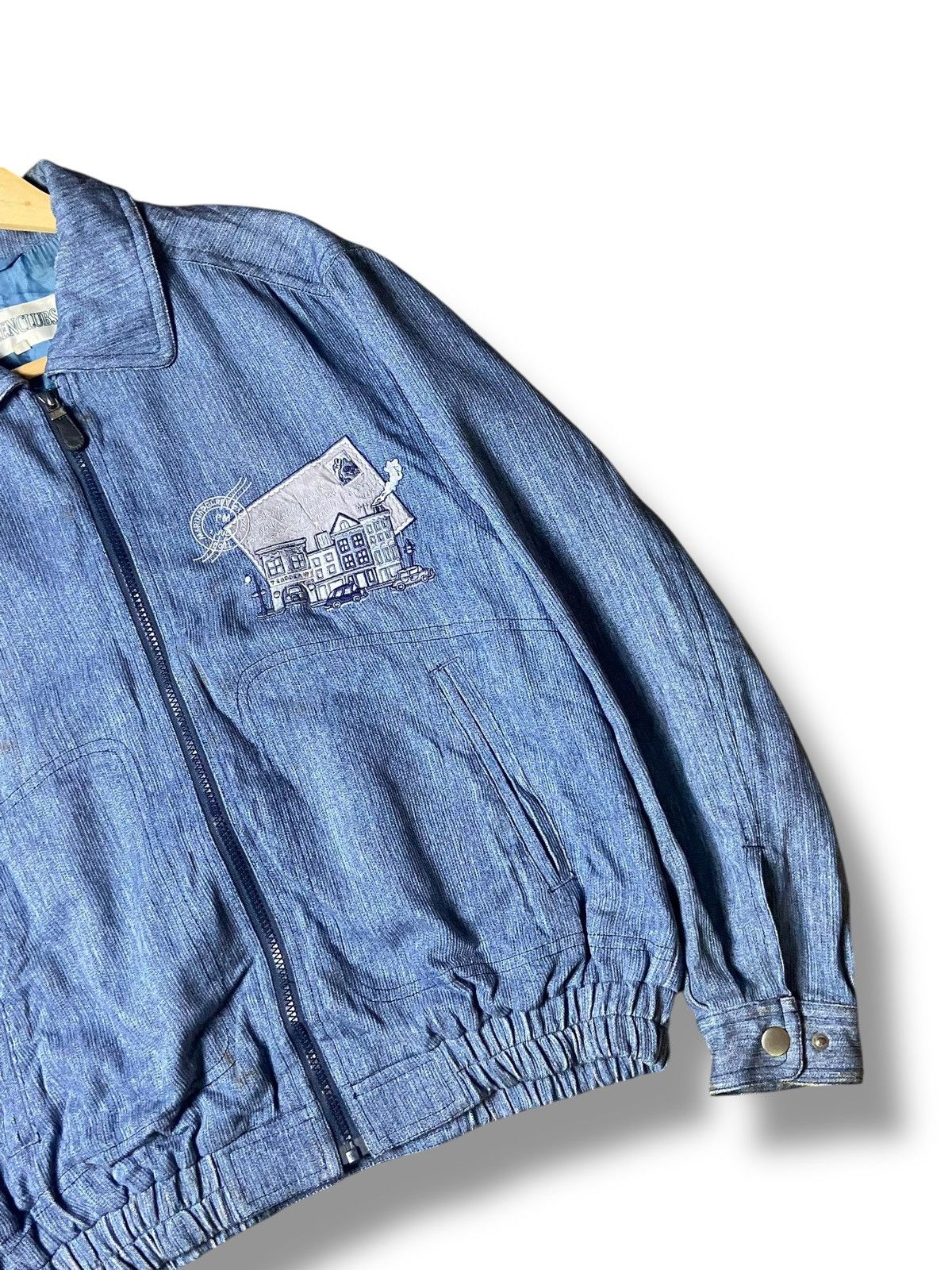 Japanese Brand × Vintage Green Club Brand Denim Jeans Down Jacket (128) Size US S / EU 44-46 / 1 - 6 Thumbnail