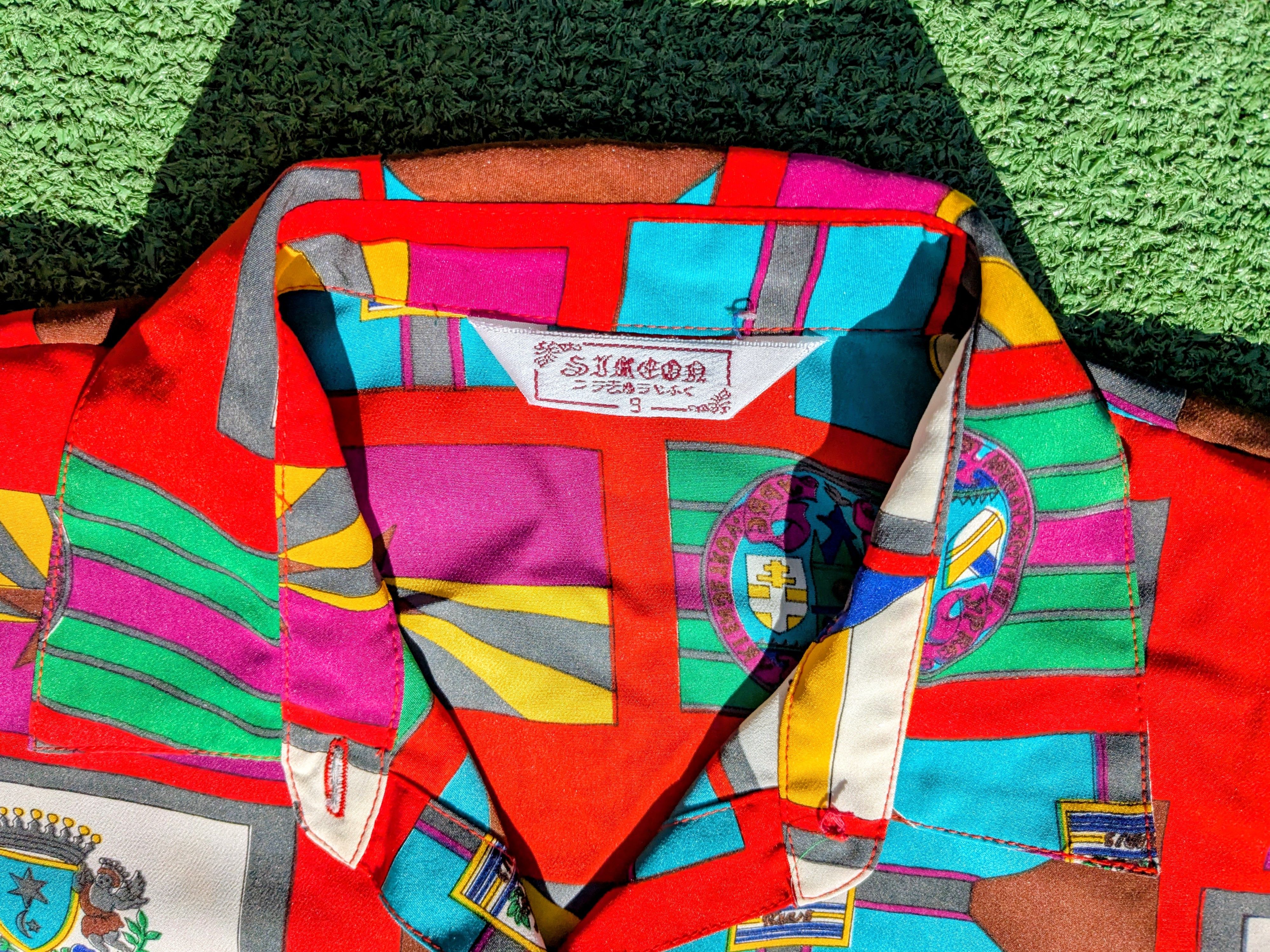 Other Vintage 1970's Petite Breezy Sheer Flag Graphic L/S Blouse Size S / US 4 / IT 40 - 7 Thumbnail