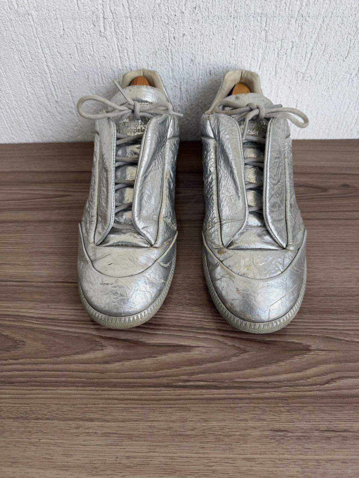 Maison Margiela crinkled metallic silver Future low Size US 11.5 / EU 44-45 - 5 Thumbnail