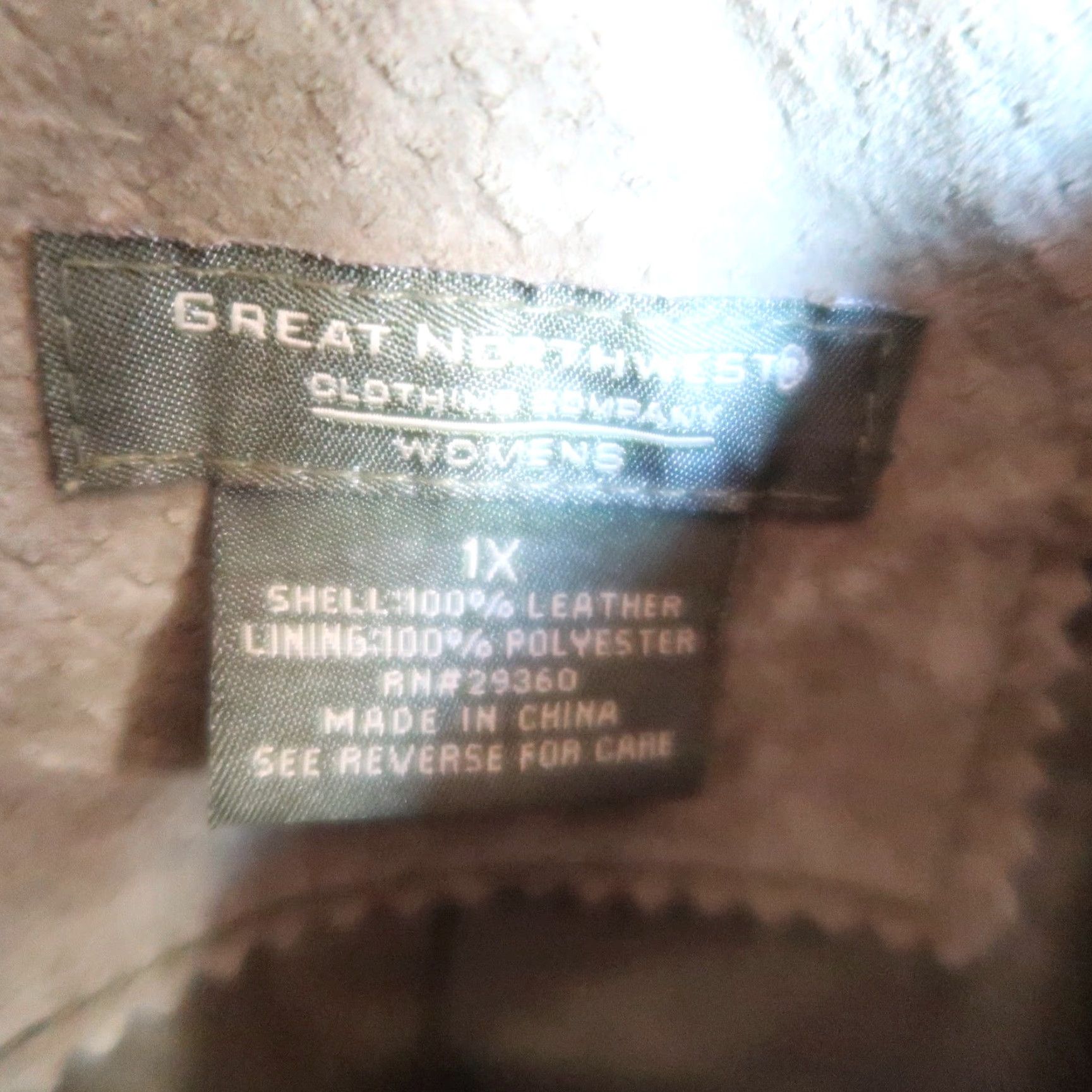 Olive VINTAGE Great Northwest Jacket Suede Olive Green 1X Women Leather 90s Casual Button Front Size XL / US 12-14 / IT 48-50 - 5 Thumbnail
