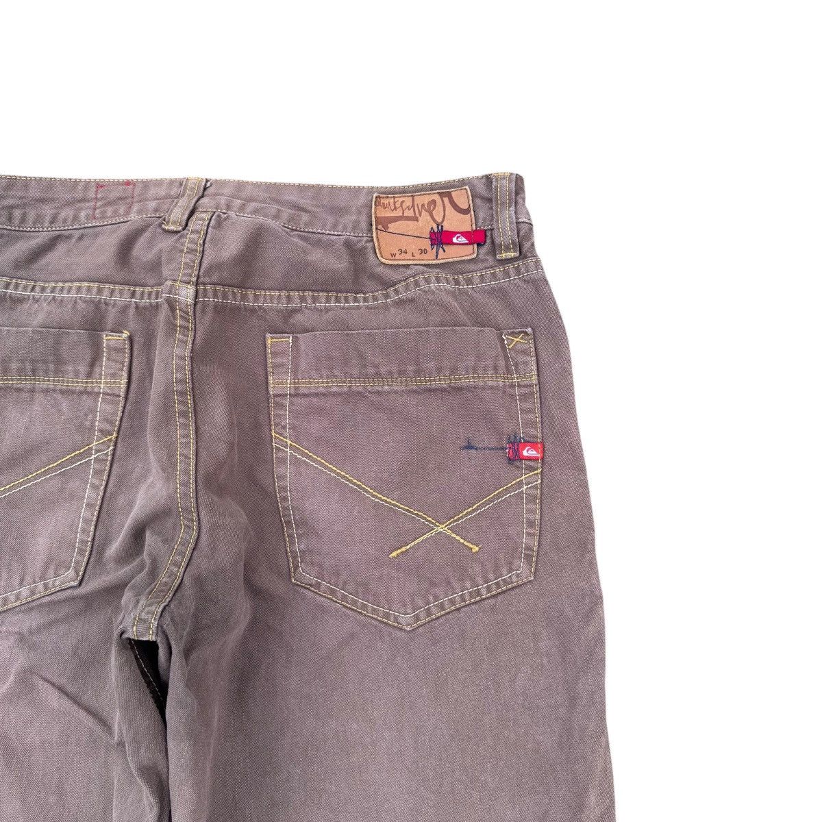 Quiksilver Vintage 90s Quiksilver Distressed Denim Jeans Brown Size US 34 / EU 50 - 13 Thumbnail