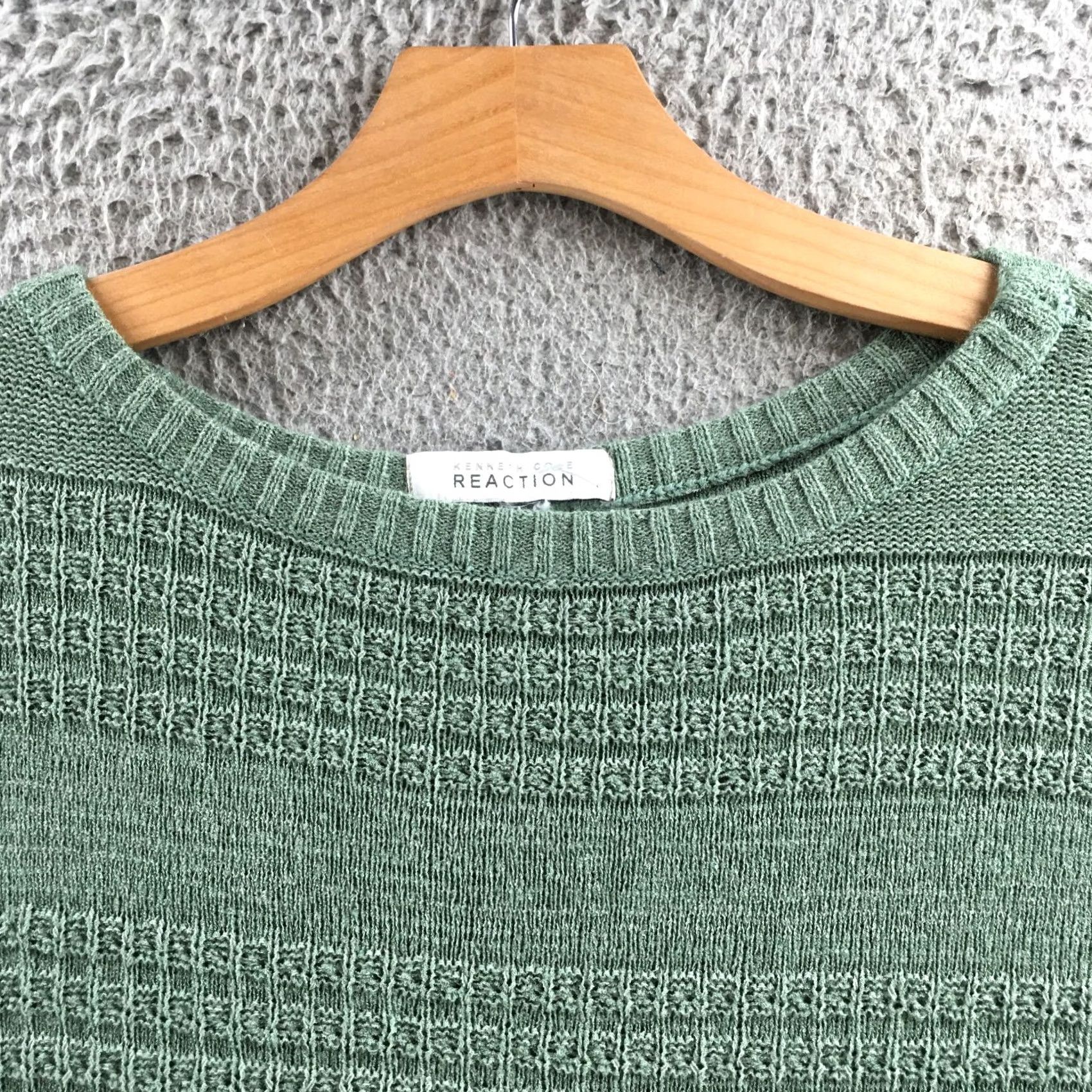 Kenneth Cole Kenneth Cole Reaction Sweater 38 Green Short Sleeve Knit Tencel Pullover Women Size XS / US 0-2 / IT 36-38 - 3 Thumbnail