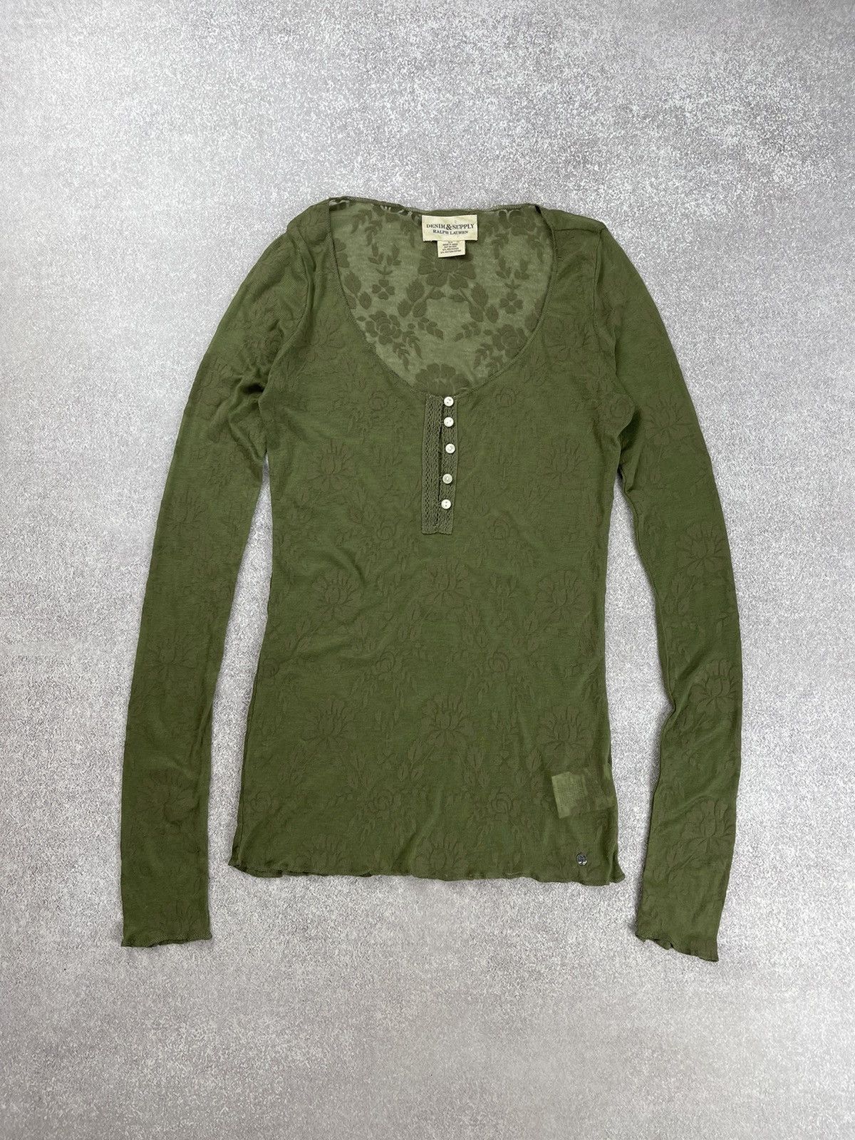 Denim & Supply Ralph Lauren Denim & Supply Ralph Lauren Floral Mesh Long Sleeve Size S Size S / US 4 / IT 40 - 1 Thumbnail