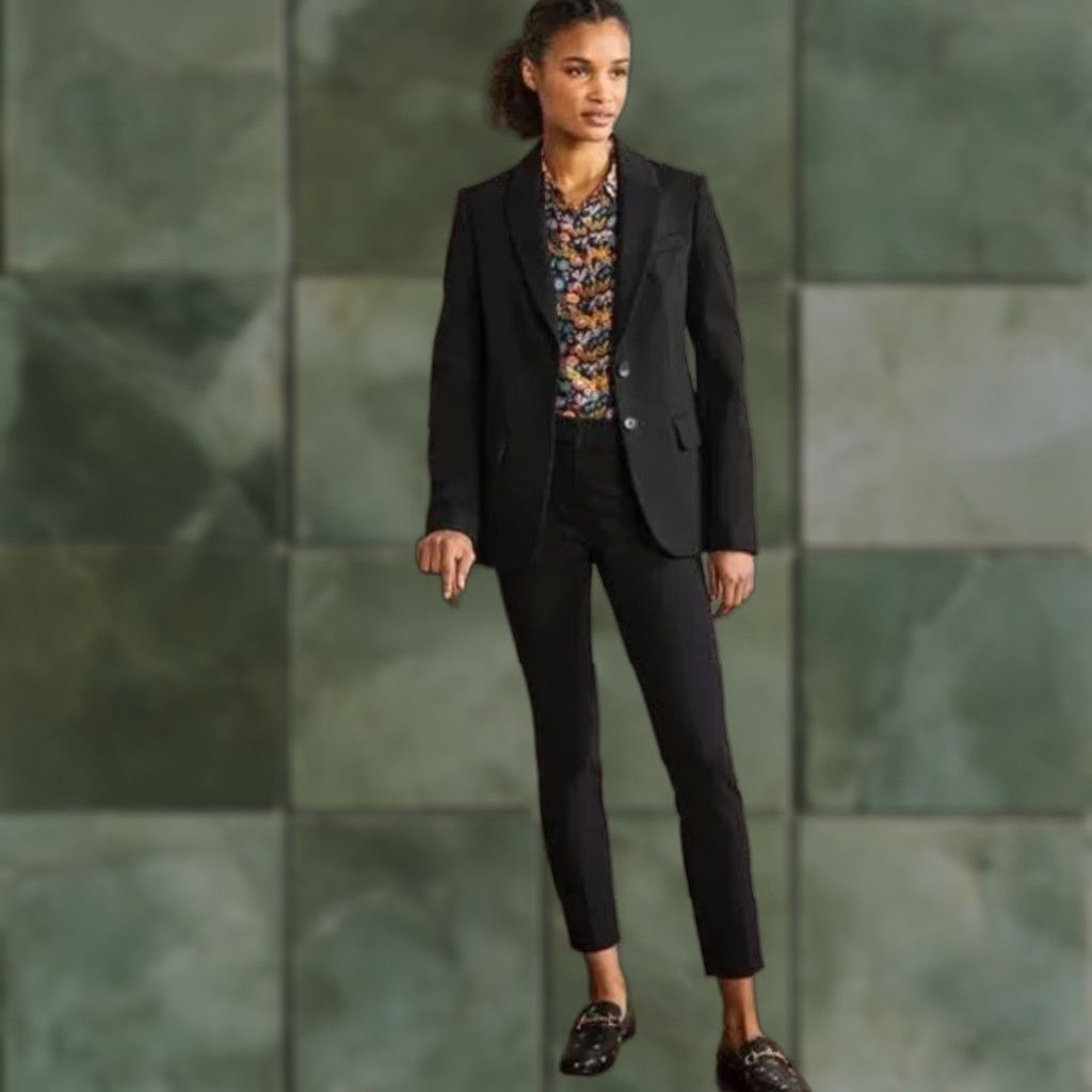 Vintage Boden Blazer Jacket Jersey Stretch Black 6R Womens Blazer Jacket Black Stretch Jersey 6R Women Size M / US 6-8 / IT 42-44 - 1 Thumbnail