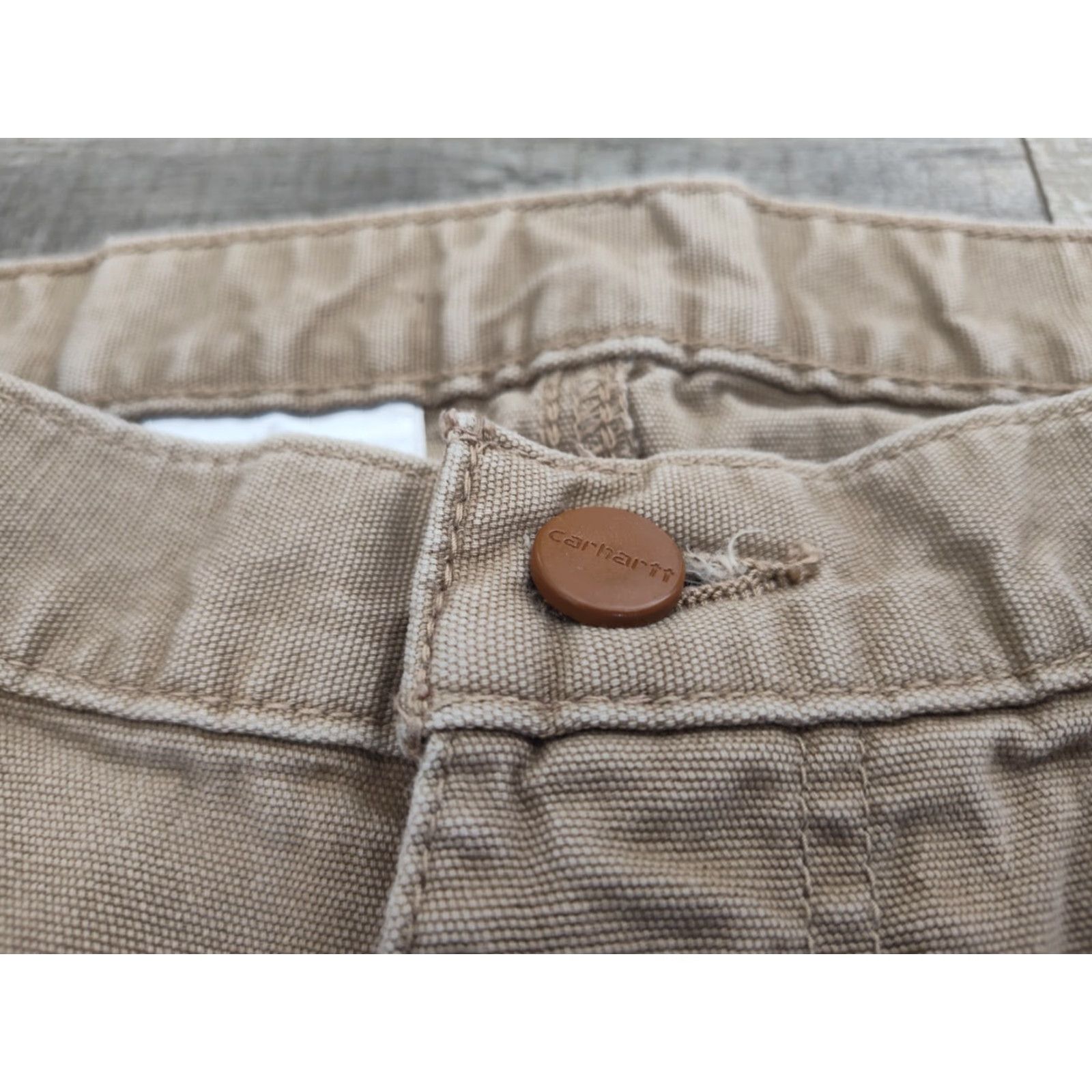 Carhartt Carhartt FR Relaxed Fit Canvas Carpenter Womens Pants Khaki Straight 18 Size 40" / US 18 - 7 Thumbnail