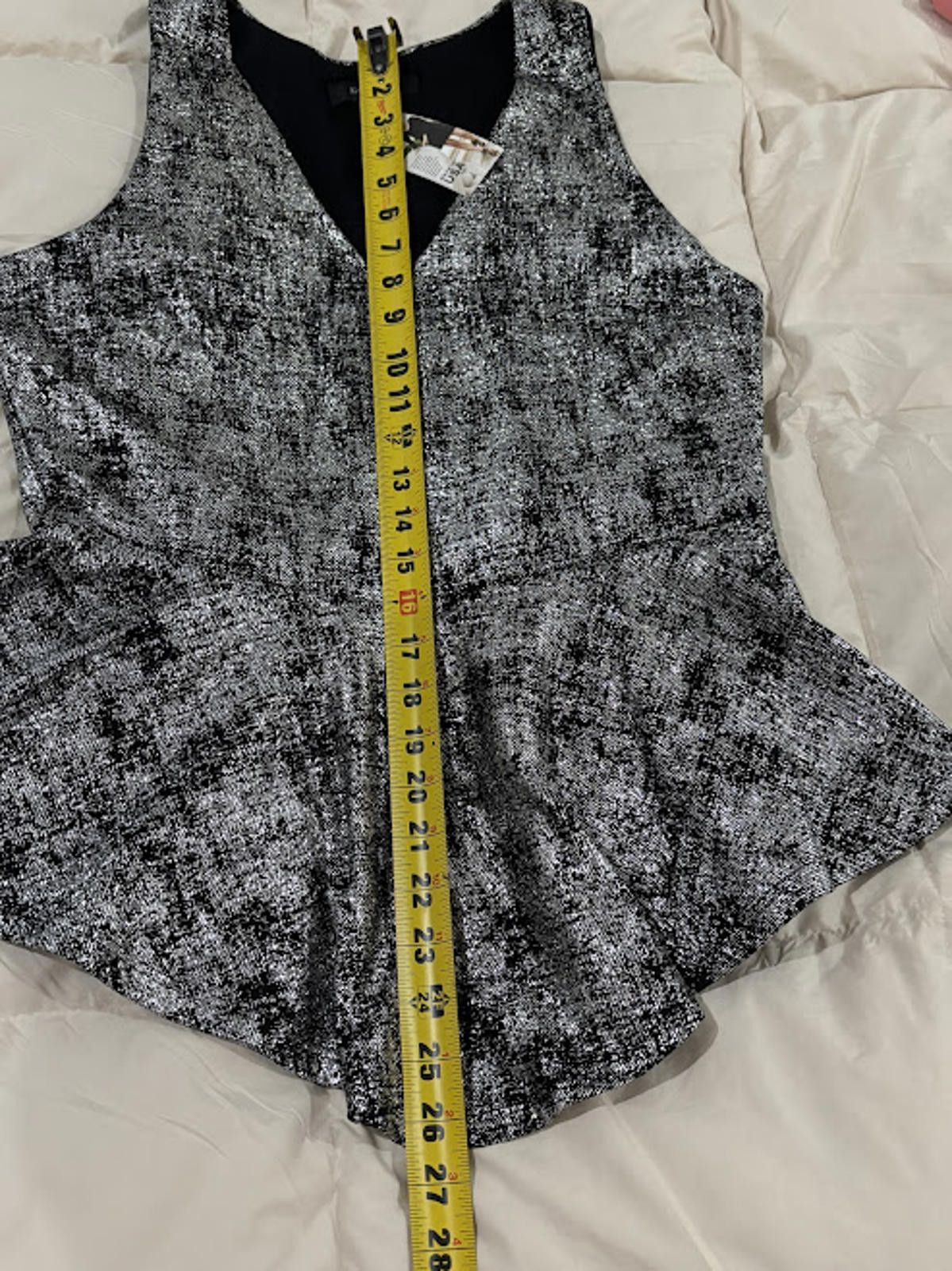 Other 17. Karen Kane Size L NWT Women's Metallic Silver Peplum Top Size L / US 10 / IT 46 - 5 Thumbnail