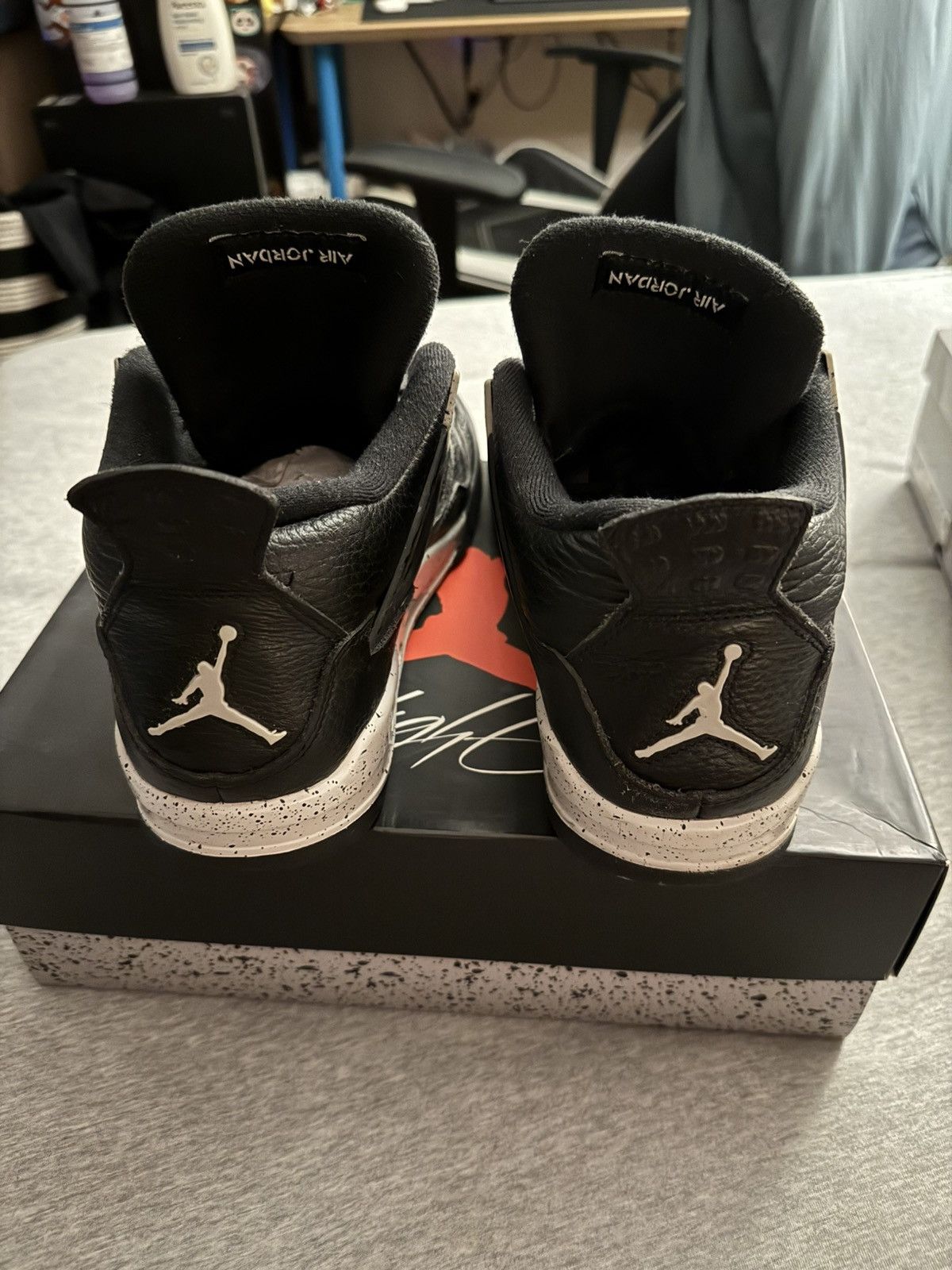 Jordan Brand × Nike Jordan 4 Retro Black Oreo Size US 11.5 / EU 44-45 - 4 Thumbnail