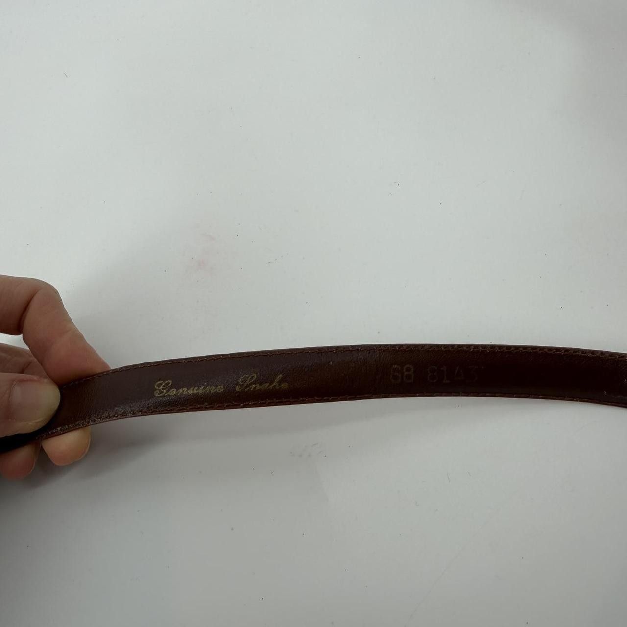 The Unbranded Brand Womens Genuine Snake Skin Belt Cognac Brown Size ONE SIZE - 4 Thumbnail