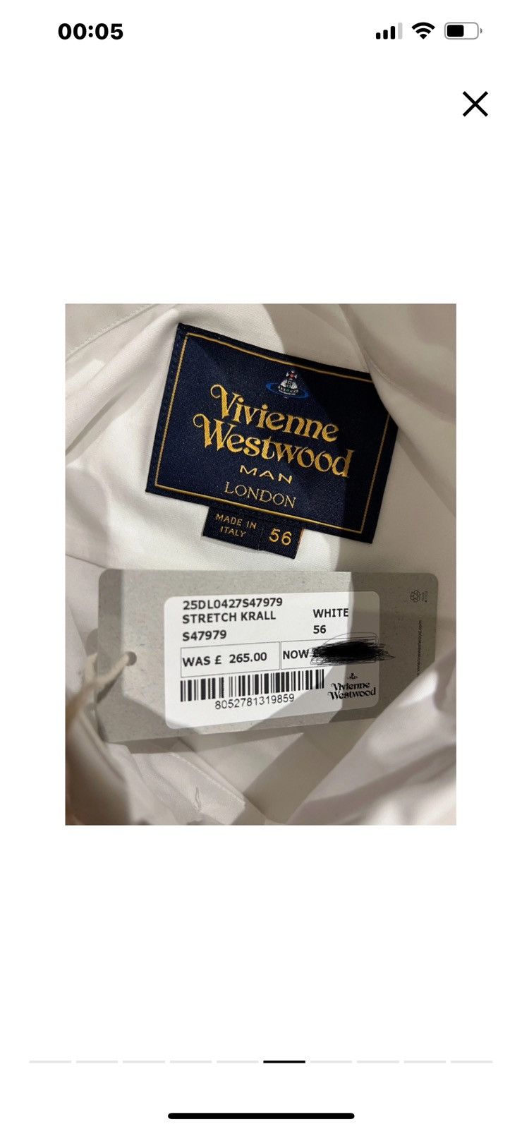 Vivienne Westwood VIVIENNE WESTWOOD three Button Krall Shirt White Size 56 Size US XL / EU 56 / 4 - 8 Thumbnail