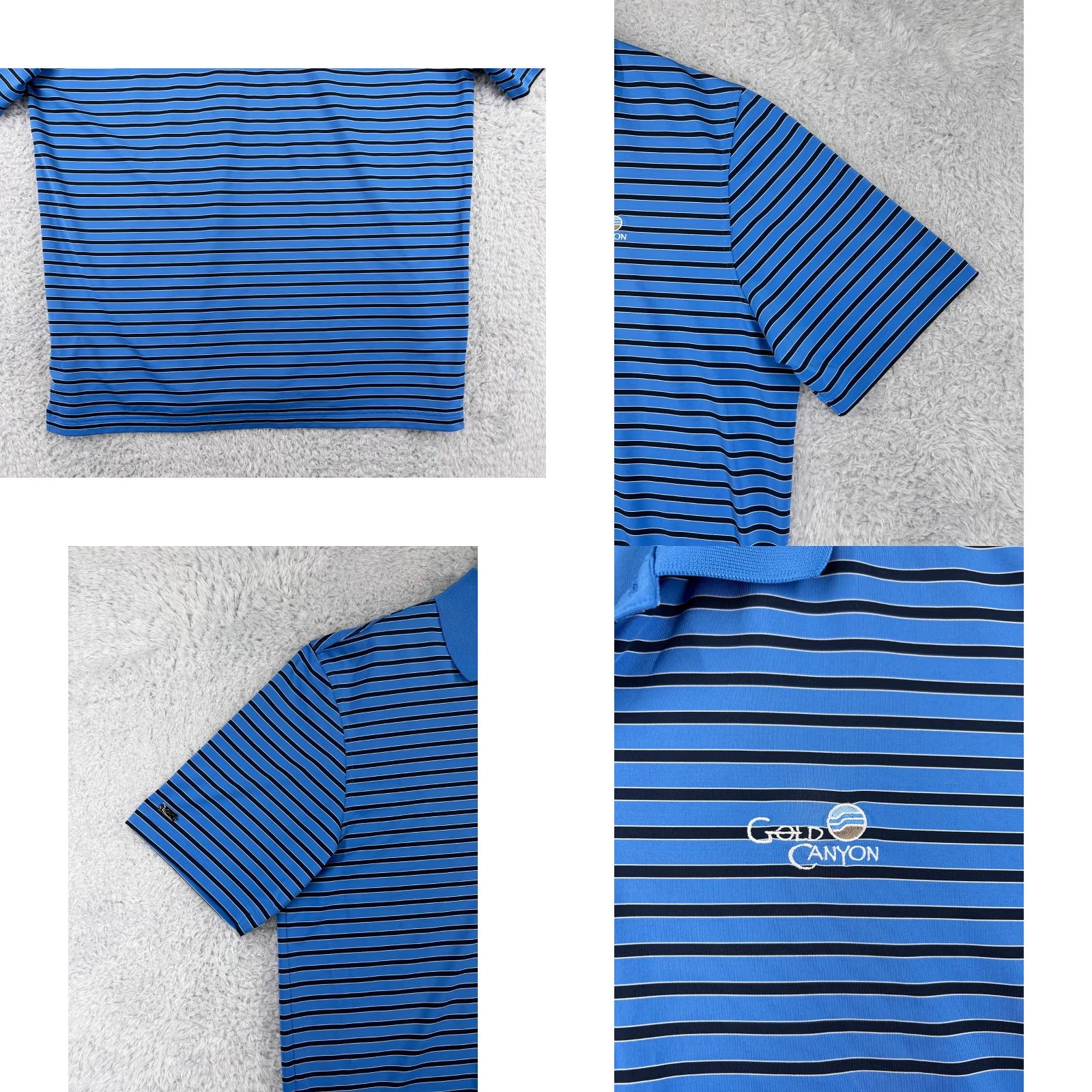 Vintage Greg Norman Polo Shirt Mens XL Blue Striped Golf Polyester Polo Shirt Golf Size US XL / EU 56 / 4 - 8 Thumbnail