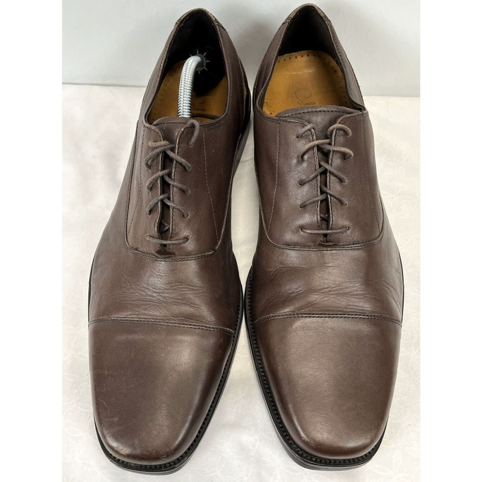 Cole Haan Brown Leather Cole Haan Oxford Cap Toe Dress Shoes Men's Size 13 Size ONE SIZE - 3 Thumbnail