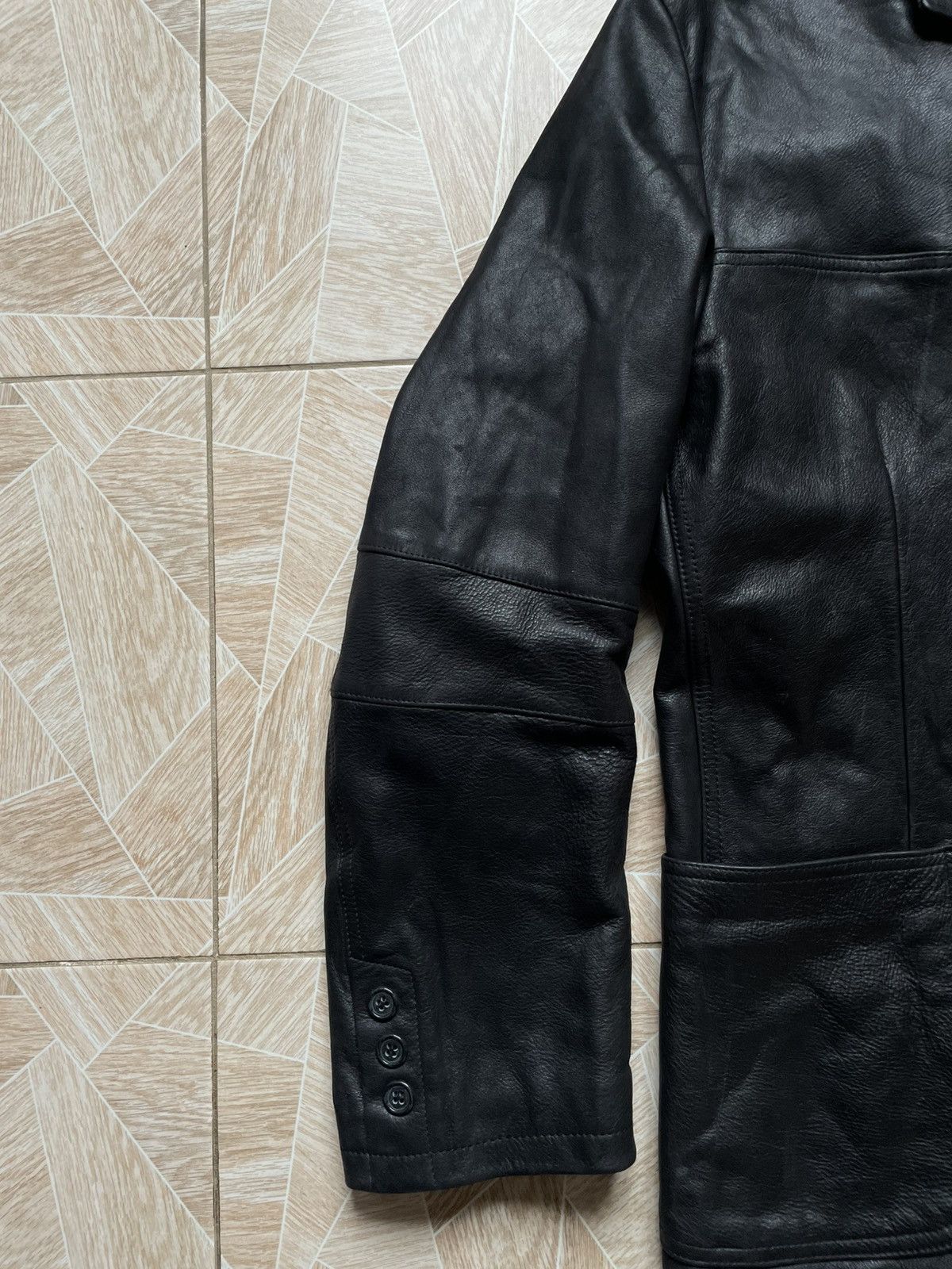 Armani × Vintage Vintage Armani Jeans Simin T Quilted Genuine Leather Jacket Size US L / EU 52-54 / 3 - 7 Thumbnail
