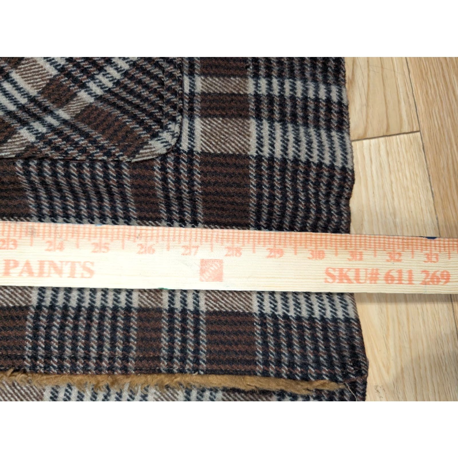 Vintage VINTAGE 70s Plaid Coat Gingham Road Boho Faux Fur Brown Suede L/XL Womens Coat Size L / US 10 / IT 46 - 4 Thumbnail