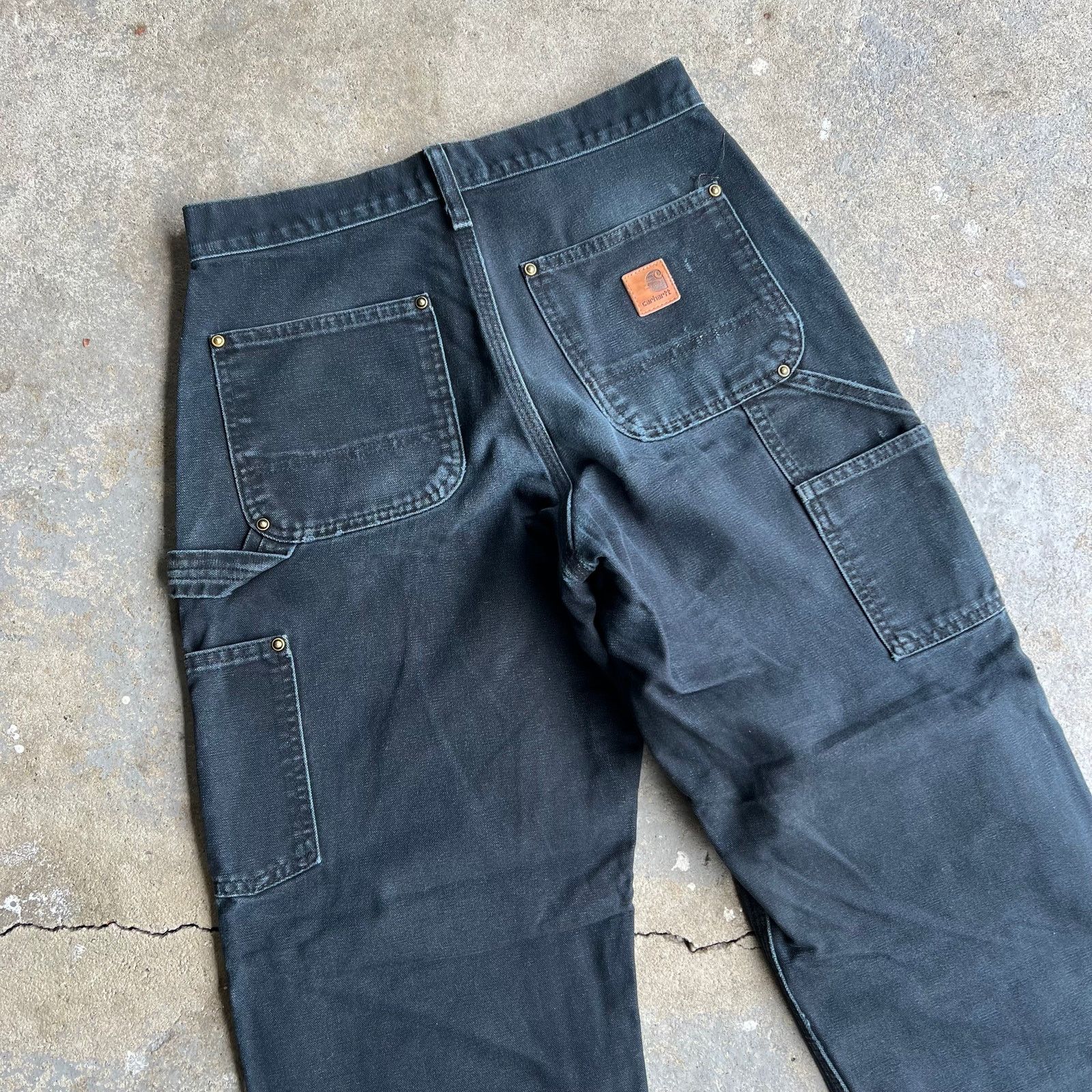 Carhartt × Vintage Vintage carhartt black double knee work wear carpenter pants Size US 28 / EU 44 - 6 Thumbnail