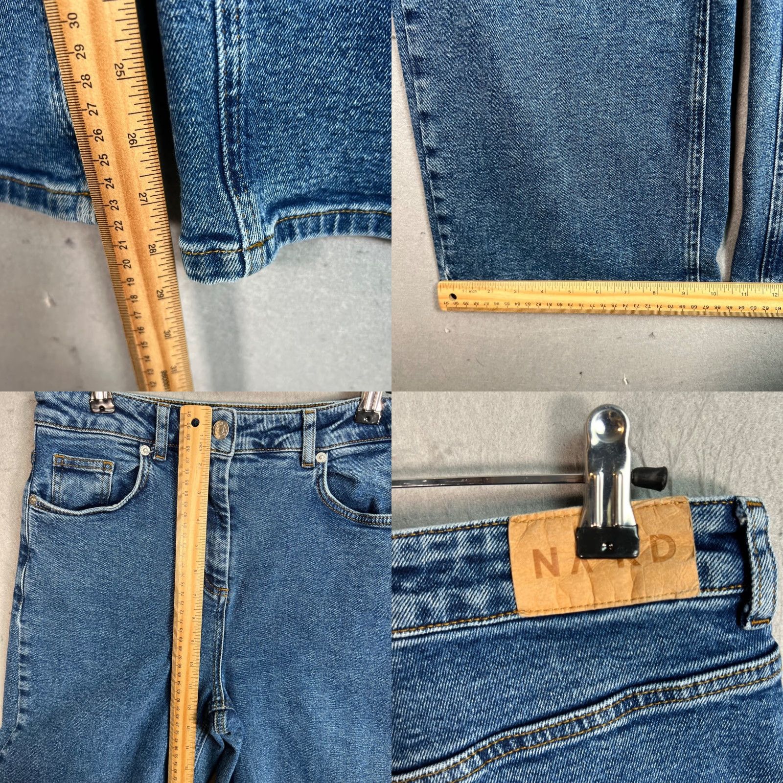 Vintage NA-KD Art High-Waisted Straight-Leg Denim Jeans Womens Size 34 Blue Size 24" / US 00 / IT 34 - 8 Thumbnail