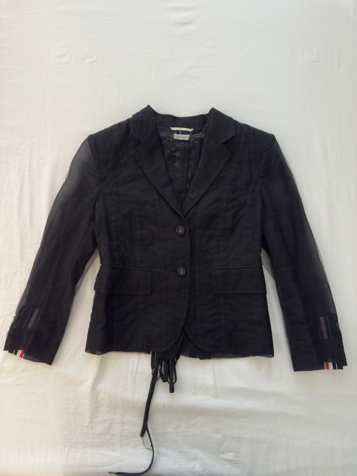 Thom Browne Thom Browne Lace-up Back Jacket Blazer Size XS / US 0-2 / IT 36-38 - 2 Thumbnail