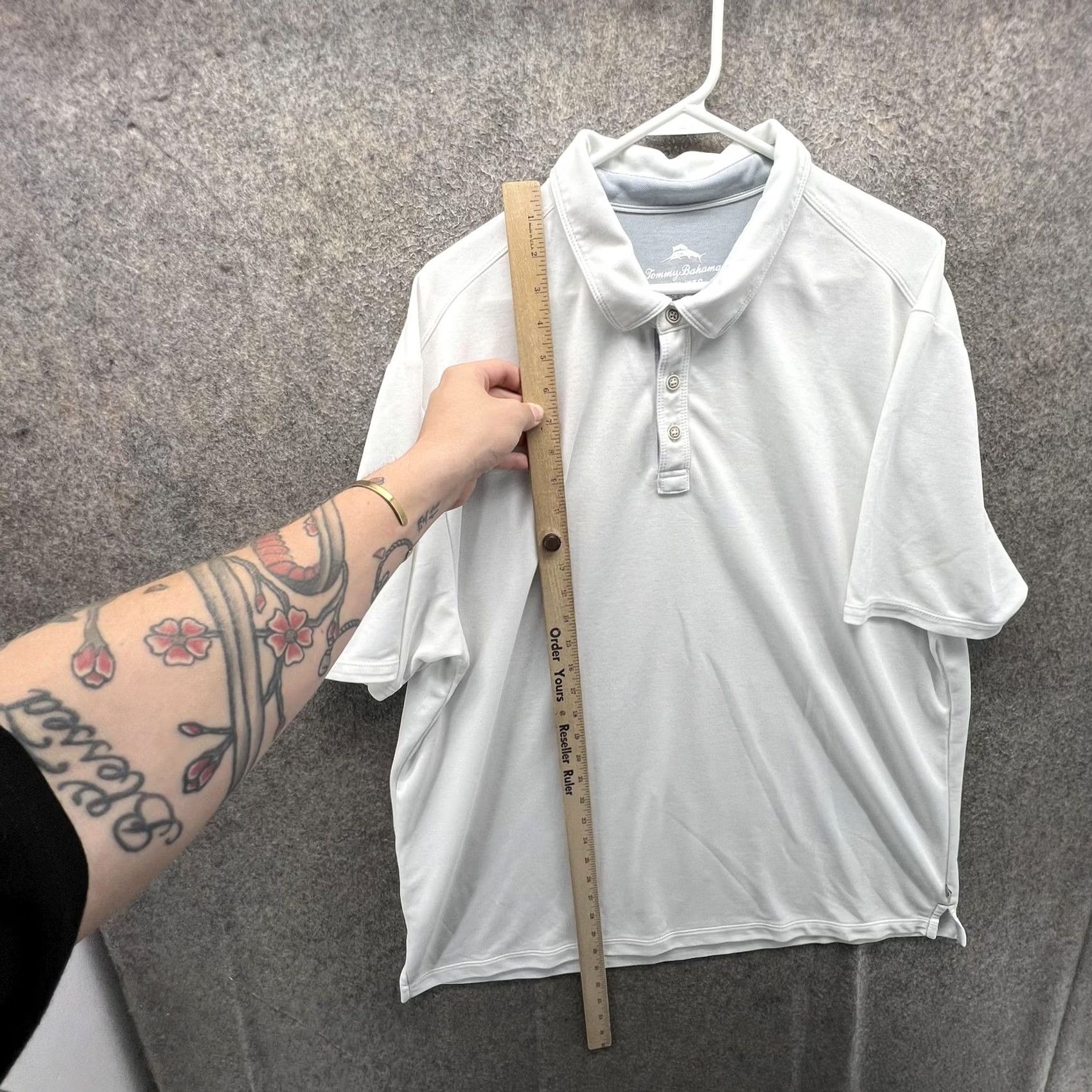 Tommy Bahama Tommy Bahama Polo Shirt Mens 2XL White Solid Tencel Blend Casual Short Sleeve Shirt Mens 2XL White Polo Shirt Casual Summer Vintage: No Mens Size US XXL / EU 58 / 5 - 4 Thumbnail