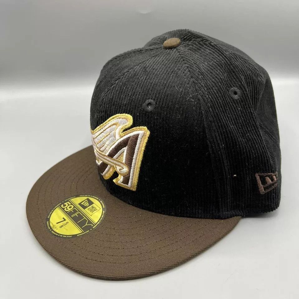 New Era Los Angeles LA Angels Hat Men 7 5/8 Corduroy Fitted Cap New Size ONE SIZE - 2 Thumbnail