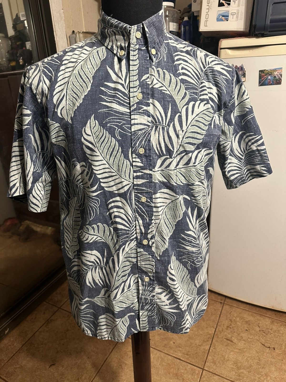 Reyn Spooner PreOwned Reyn Spooner Blue Hawaiian Print Men's S Size US S / EU 44-46 / 1 - 1 Thumbnail