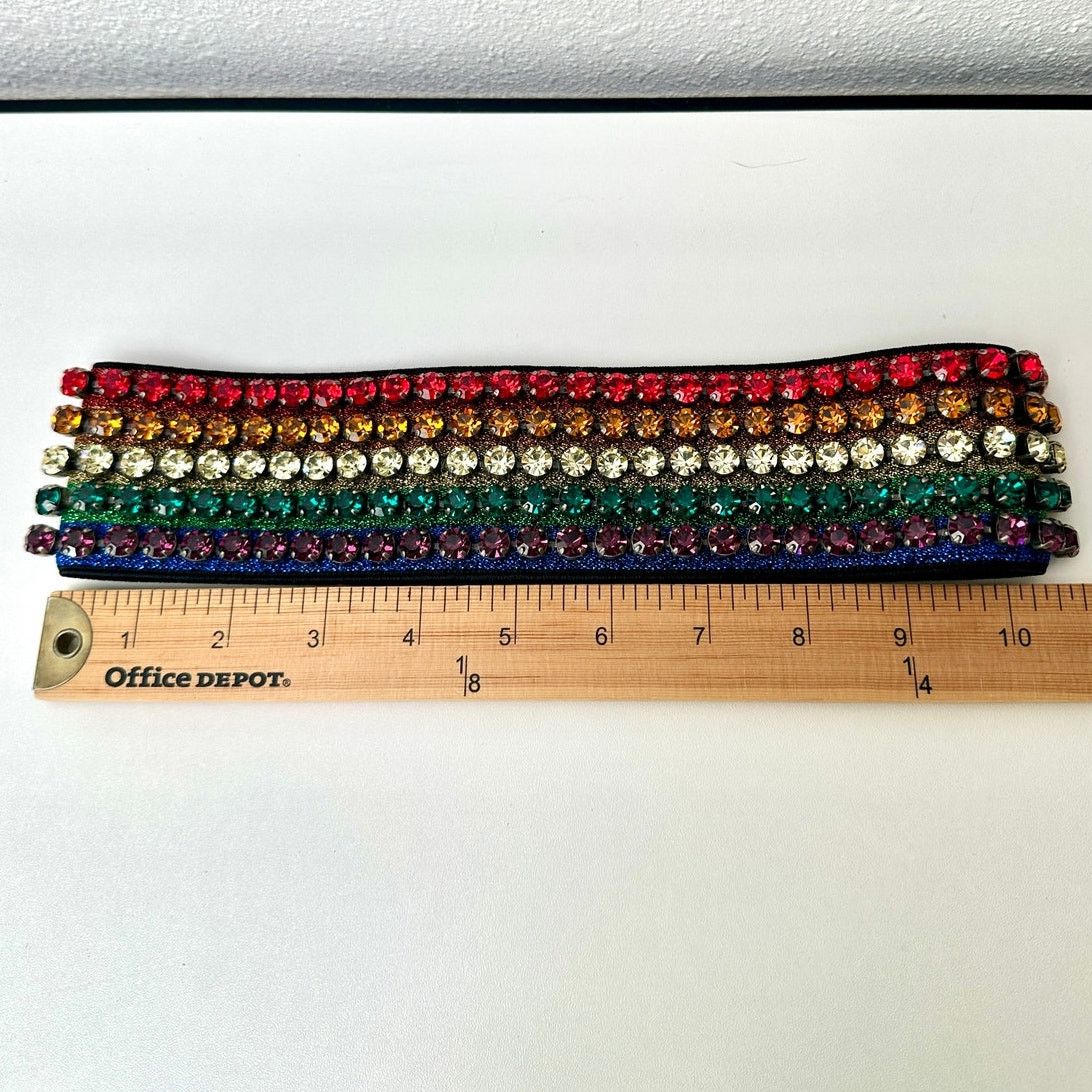 Gucci Gucci Multicolor Rhinestone Rainbow Stretch Headband Size ONE SIZE - 14 Thumbnail