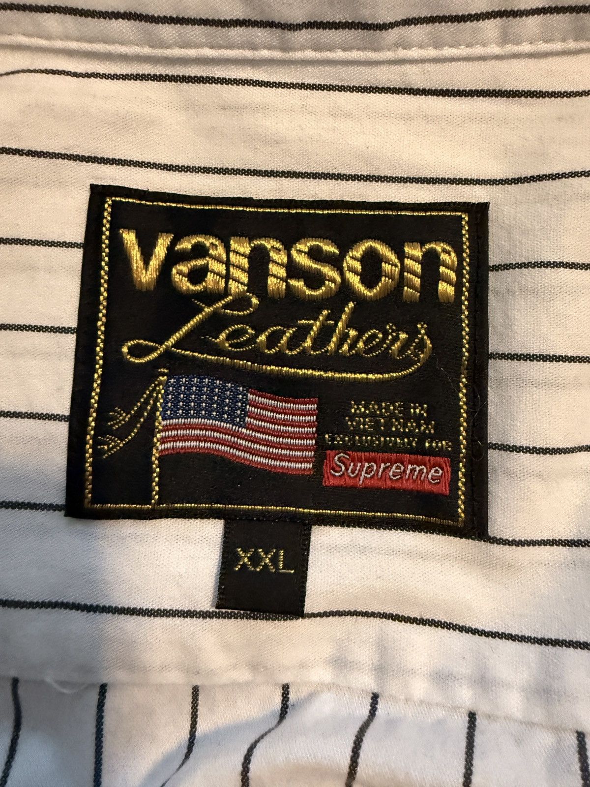 Supreme × Vanson Leathers Supreme x Vanson Leathers Work Shirt Stripe XXL Size US XXL / EU 58 / 5 - 3 Thumbnail