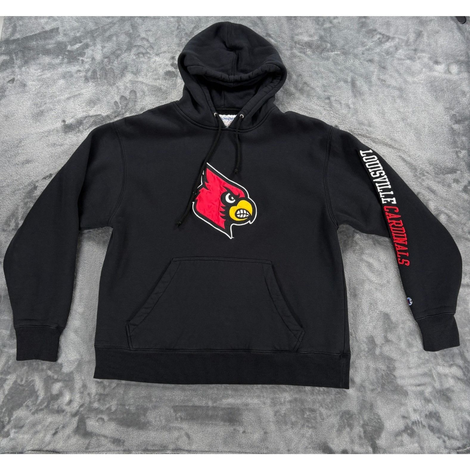 Champion VTG Champion Louisville Cardinals Hoodie Mens XL Black Spell Size US XL / EU 56 / 4 - 1 Thumbnail