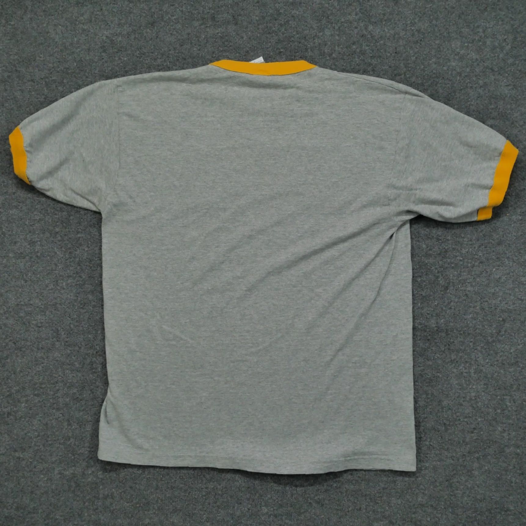 Spell VINTAGE Las Vegas T Shirt Adult XL Grey Yellow Ringer Spell Out Tourist Mens Y2K Size US XL / EU 56 / 4 - 5 Thumbnail