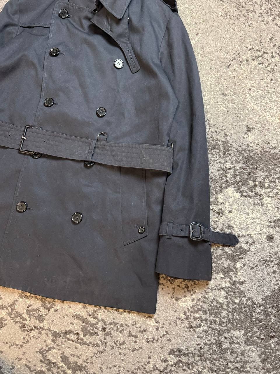 Aquascutum Vintage y2k Aquascutum Navy Coat Jecket Wax Style Size US S / EU 44-46 / 1 - 2 Thumbnail