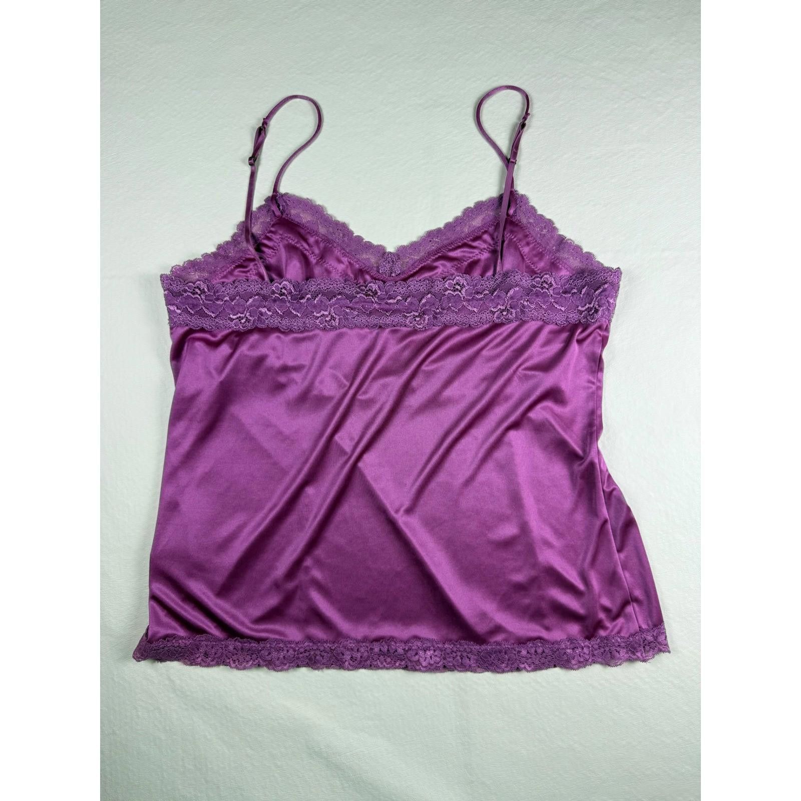 Worthington Worthington Purple Satin Lace Trim Camisole Top XL Y2K Fairy Size ONE SIZE - 2 Thumbnail