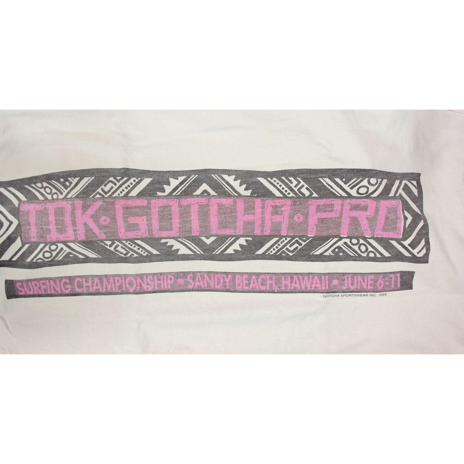 Vintage Gotcha x Vintage | 1989 TDK Pro Surfing Hawaii Boxy Crop Top Size XL / US 12-14 / IT 48-50 - 8 Thumbnail