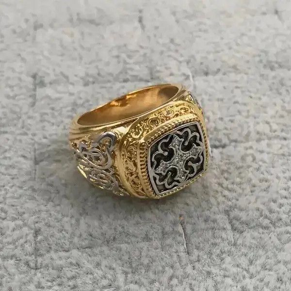 Japanese Brand Punk Carved Pattern Rings Size ONE SIZE - 1 Thumbnail
