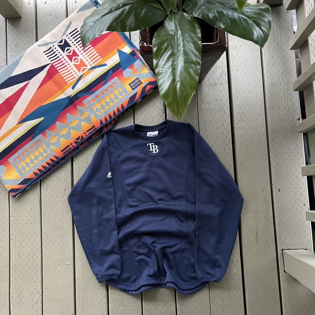 MLB × Vintage Vintage Y2K Tampa Bay Rays Pullover Sweatshirt Size US XL / EU 56 / 4 - 2 Thumbnail