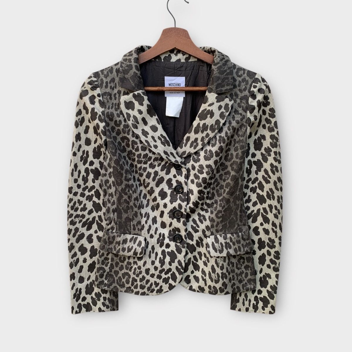 Moschino MOSCHINO CHEAPANDCHIC LEOPARD PRINTED WOMEN JACKET Size XS / US 0-2 / IT 36-38 - 4 Thumbnail