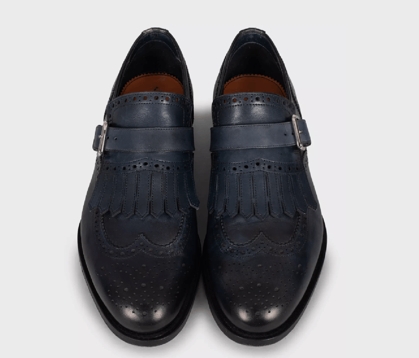 Santoni Santoni Men’s Navy Leather Brogues Size US 6.5 / EU 39-40 - 2 Thumbnail