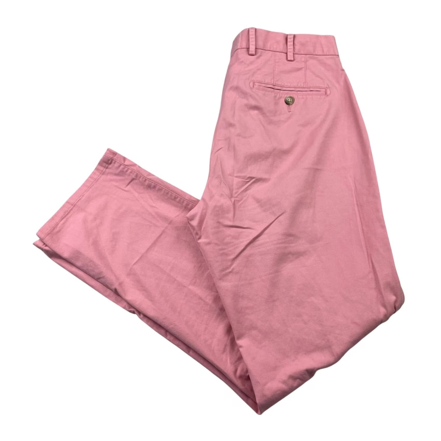 Peter Millar Peter Millar Men's Pink Cotton Stretch Chino Pants 32x32 Flat Front Casual Size US 32 / EU 48 - 2 Thumbnail