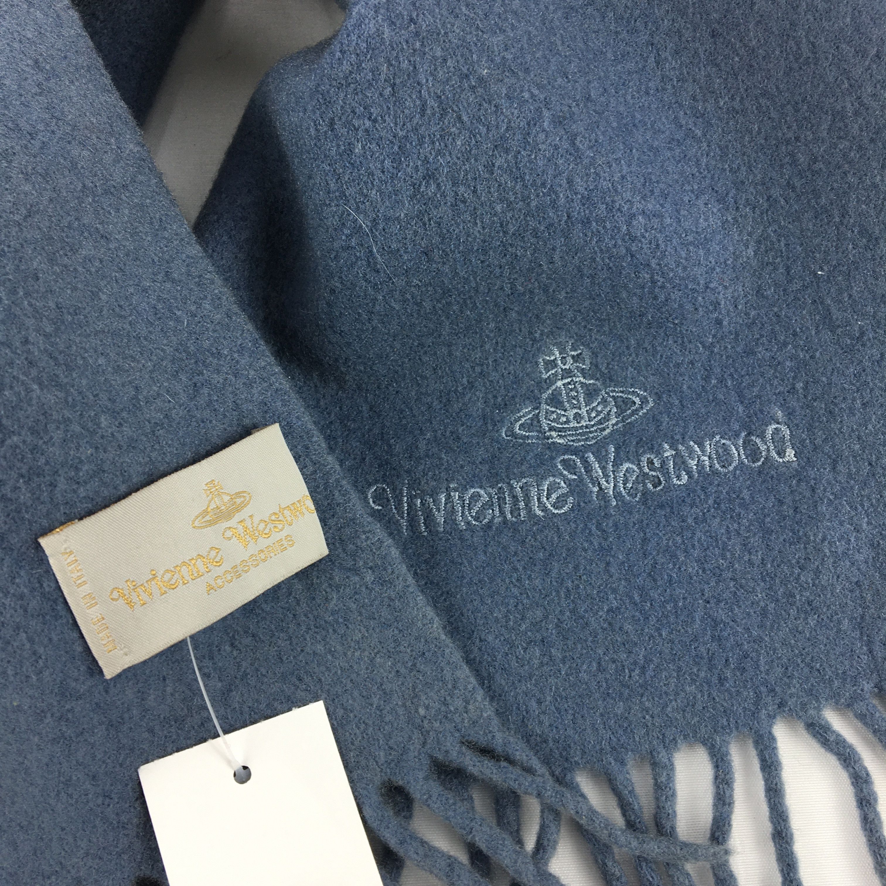 Vintage × Vivienne Westwood Vintage Vivienne Westwood Scarf Muffler Wool Orbs Scarves Size ONE SIZE - 4 Thumbnail