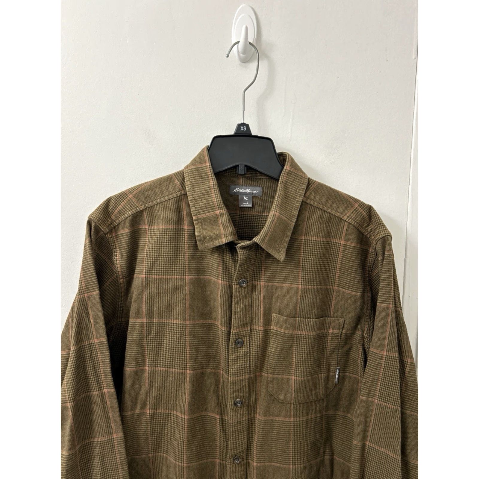 Eddie Bauer Eddie Bauer Button-Up Shirt Mens L Brown Plaid Houndstooth Flannel Long Sleeve Size US L / EU 52-54 / 3 - 2 Thumbnail