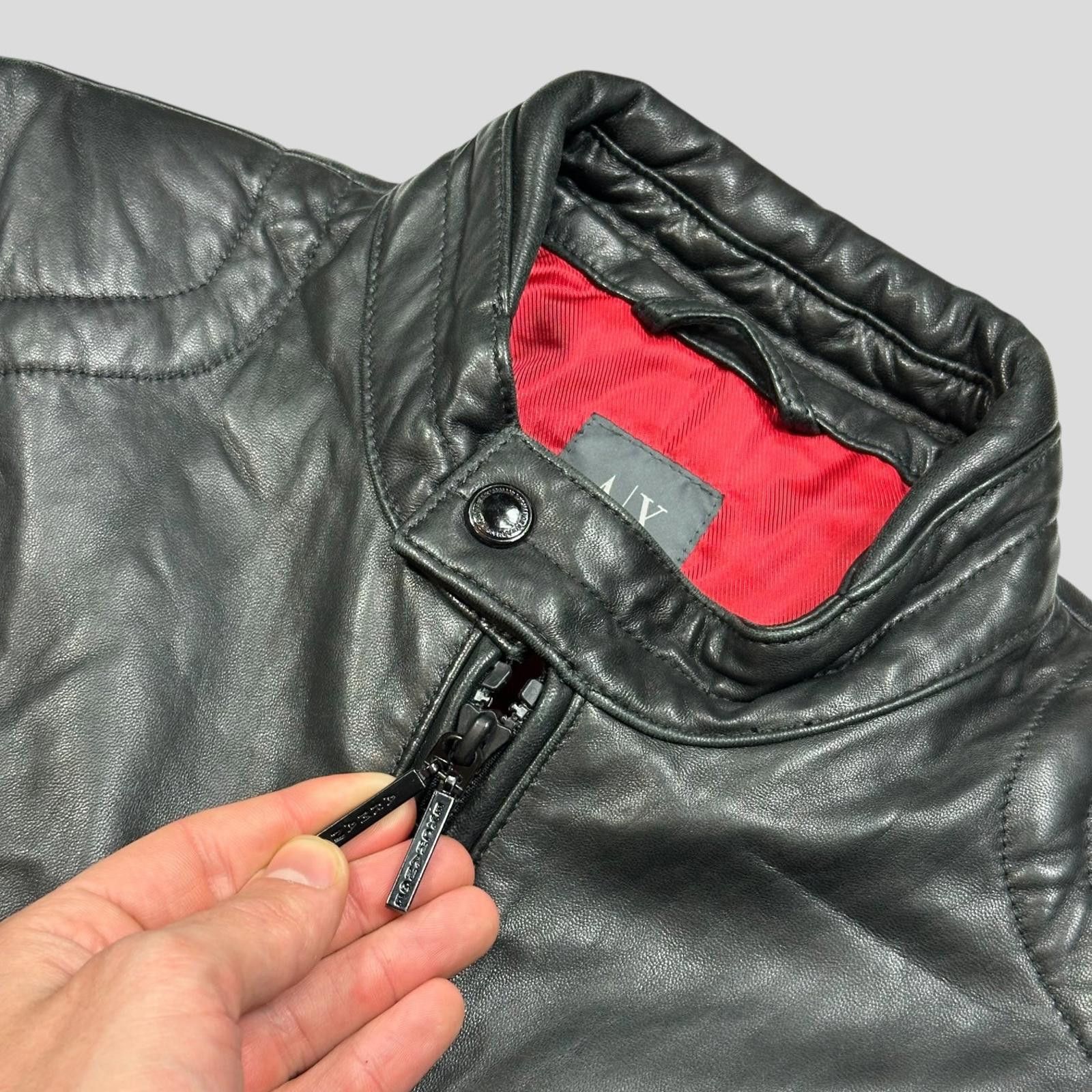 Armani Armani Leather Moto Padded Biker Jacket - S Size US S / EU 44-46 / 1 - 3 Thumbnail