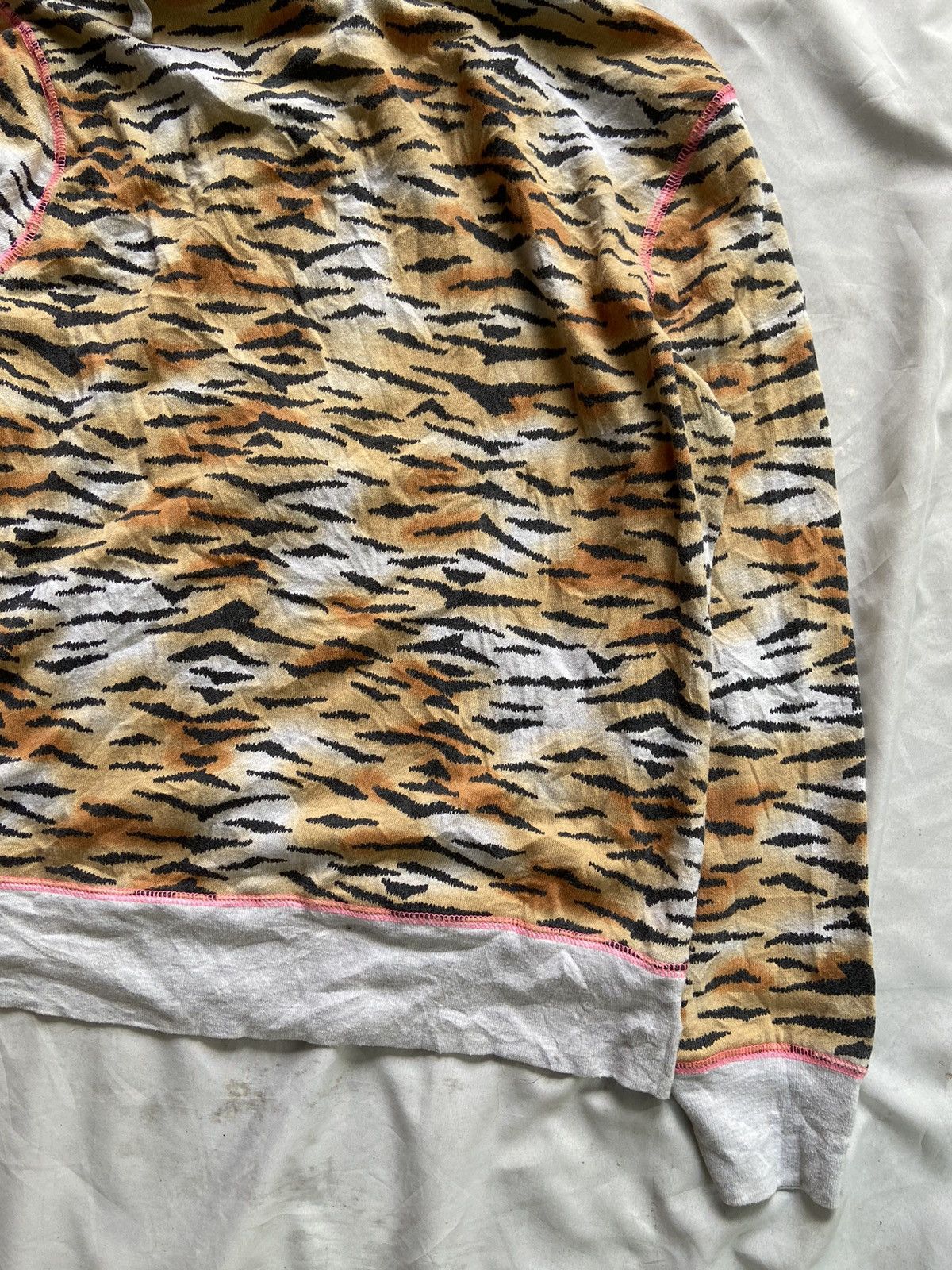 Japanese Brand TIGER PRINTED FUR ZIP HOODIE Size US S / EU 44-46 / 1 - 12 Thumbnail