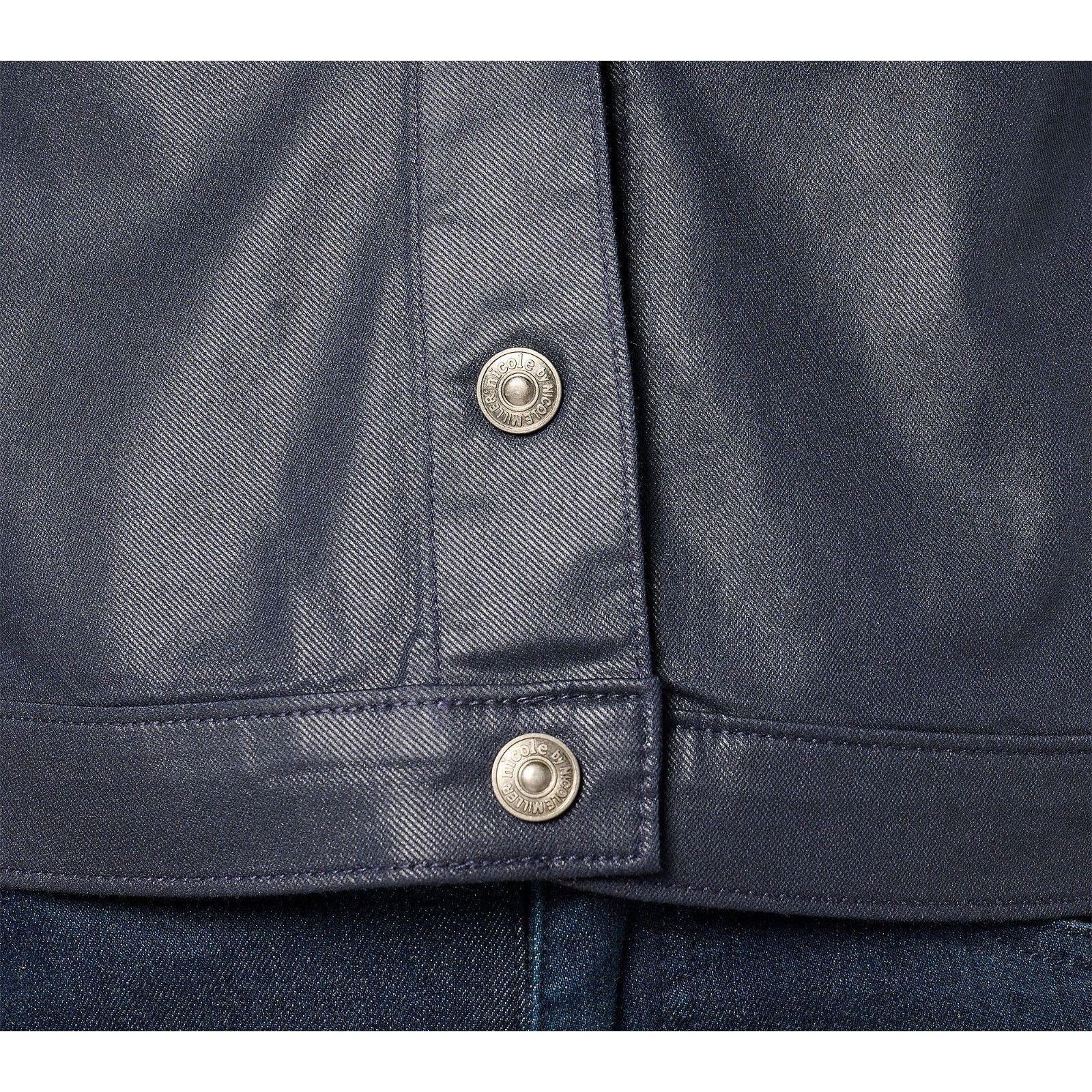 Nicole Miller nicole by Nicole Miller Coated Denim Jacket-Navy XL A667946 Size XL / US 12-14 / IT 48-50 - 3 Thumbnail