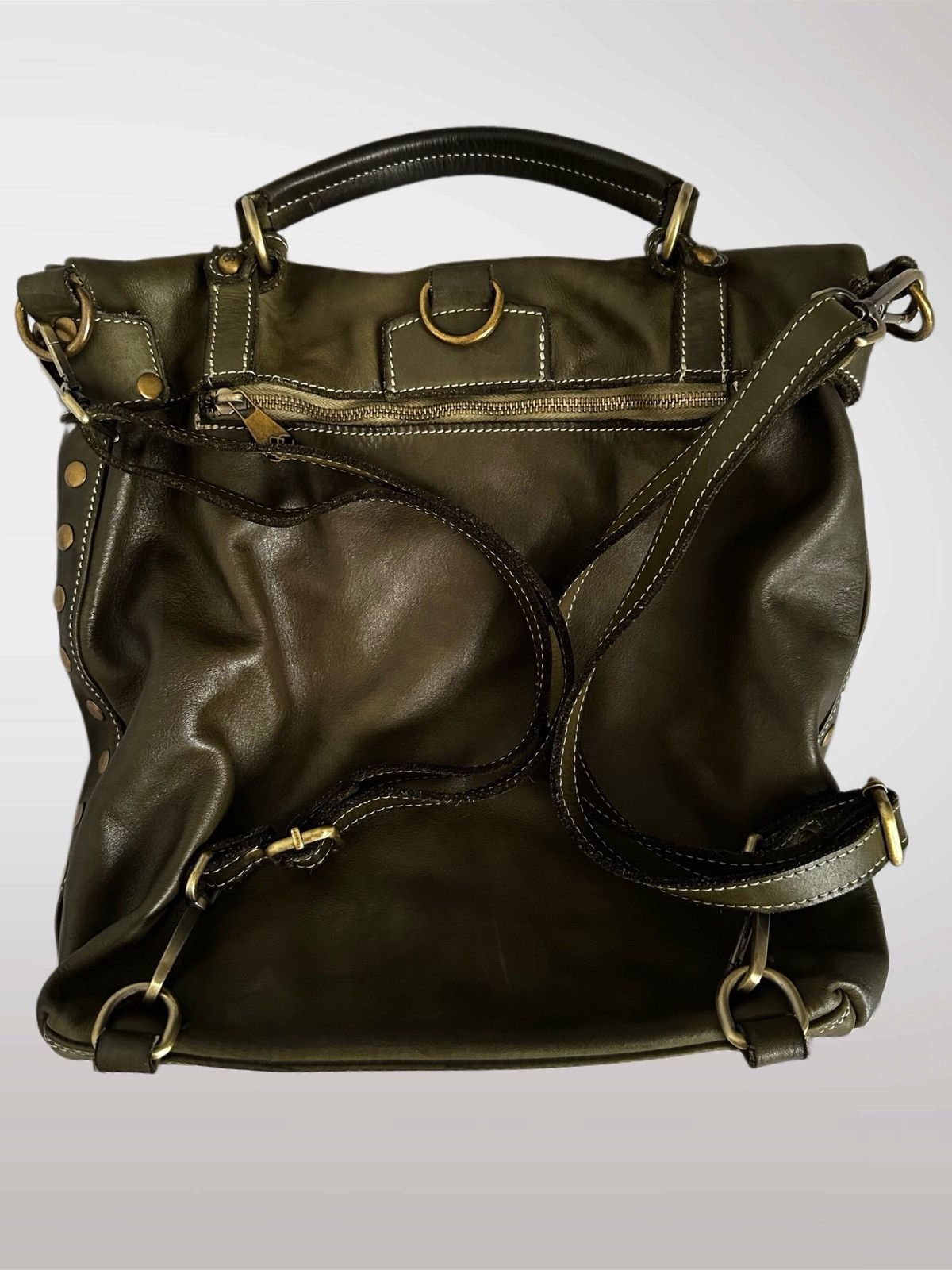 Other Barone Firenze Green Leather crossbody bag Size ONE SIZE - 5 Thumbnail