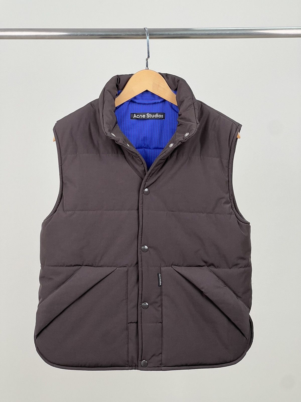 Image of Acne Studios Puffer Vest in Brown, Men's (Size Small)